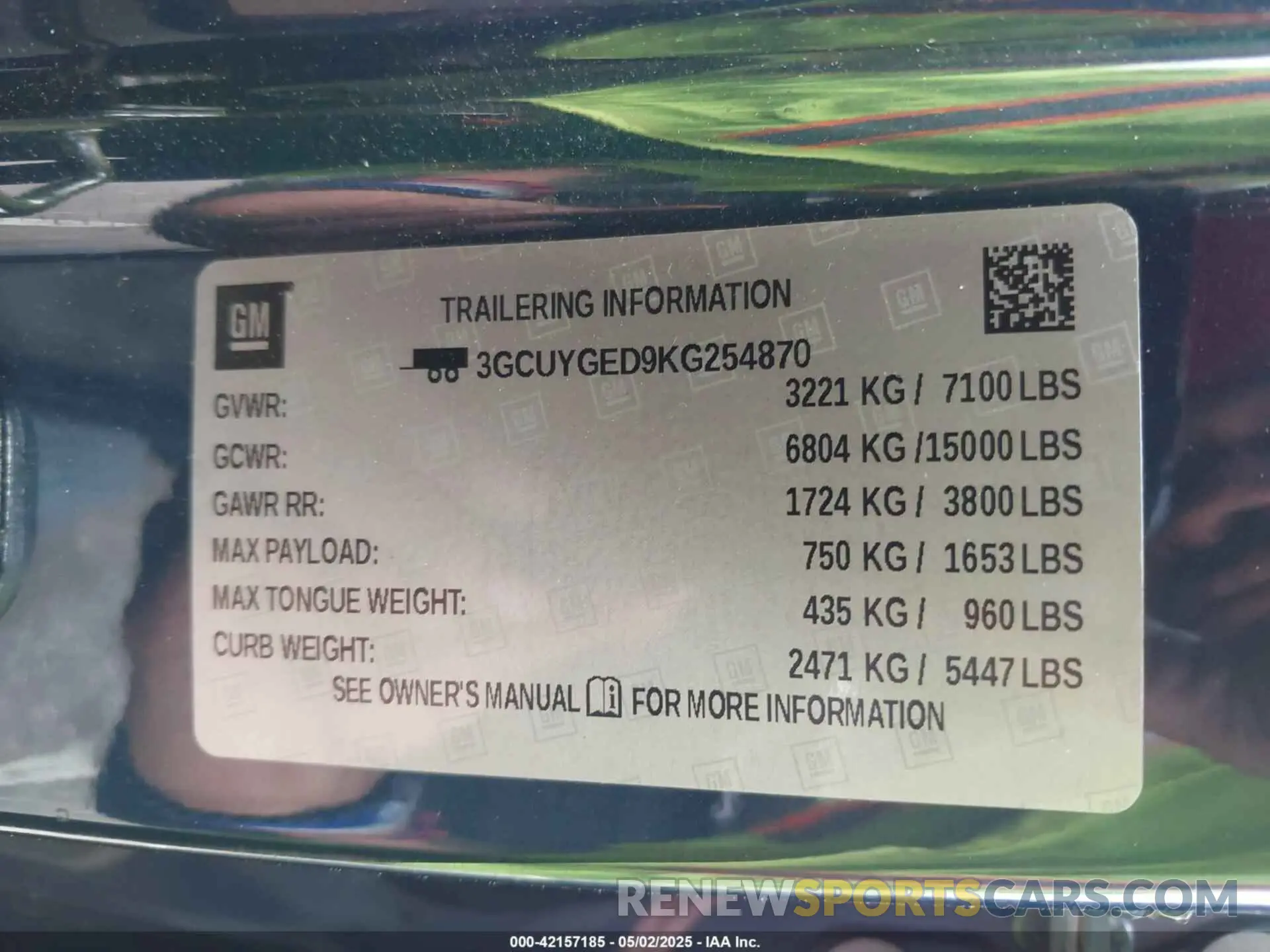 9 Photograph of a damaged car 3GCUYGED9KG254870 CHEVROLET SILVERADO 1500 2019