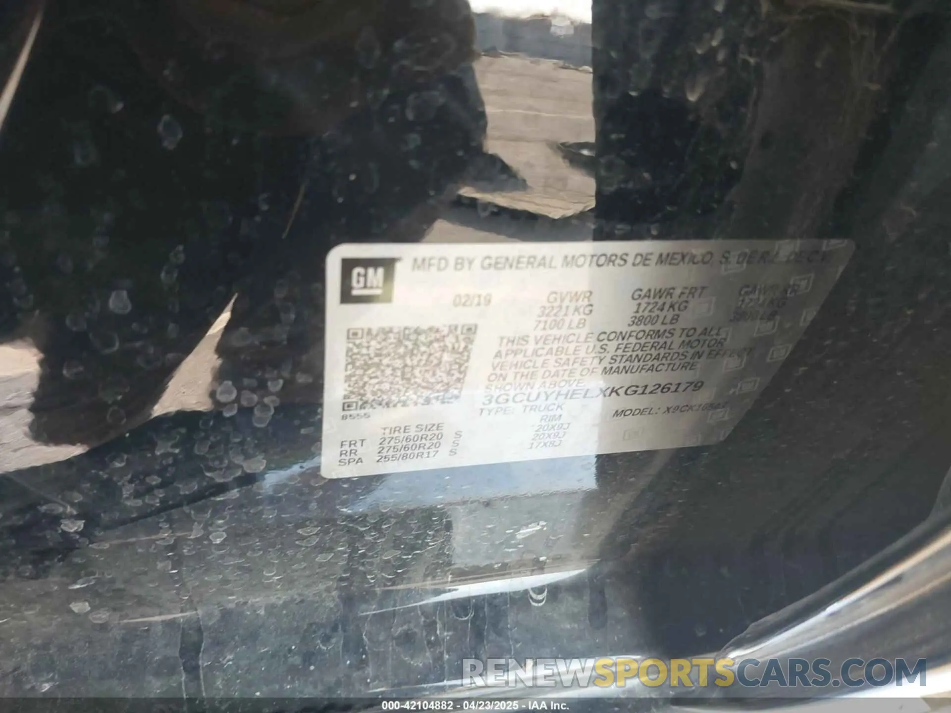 9 Photograph of a damaged car 3GCUYHELXKG126179 CHEVROLET SILVERADO 1500 2019