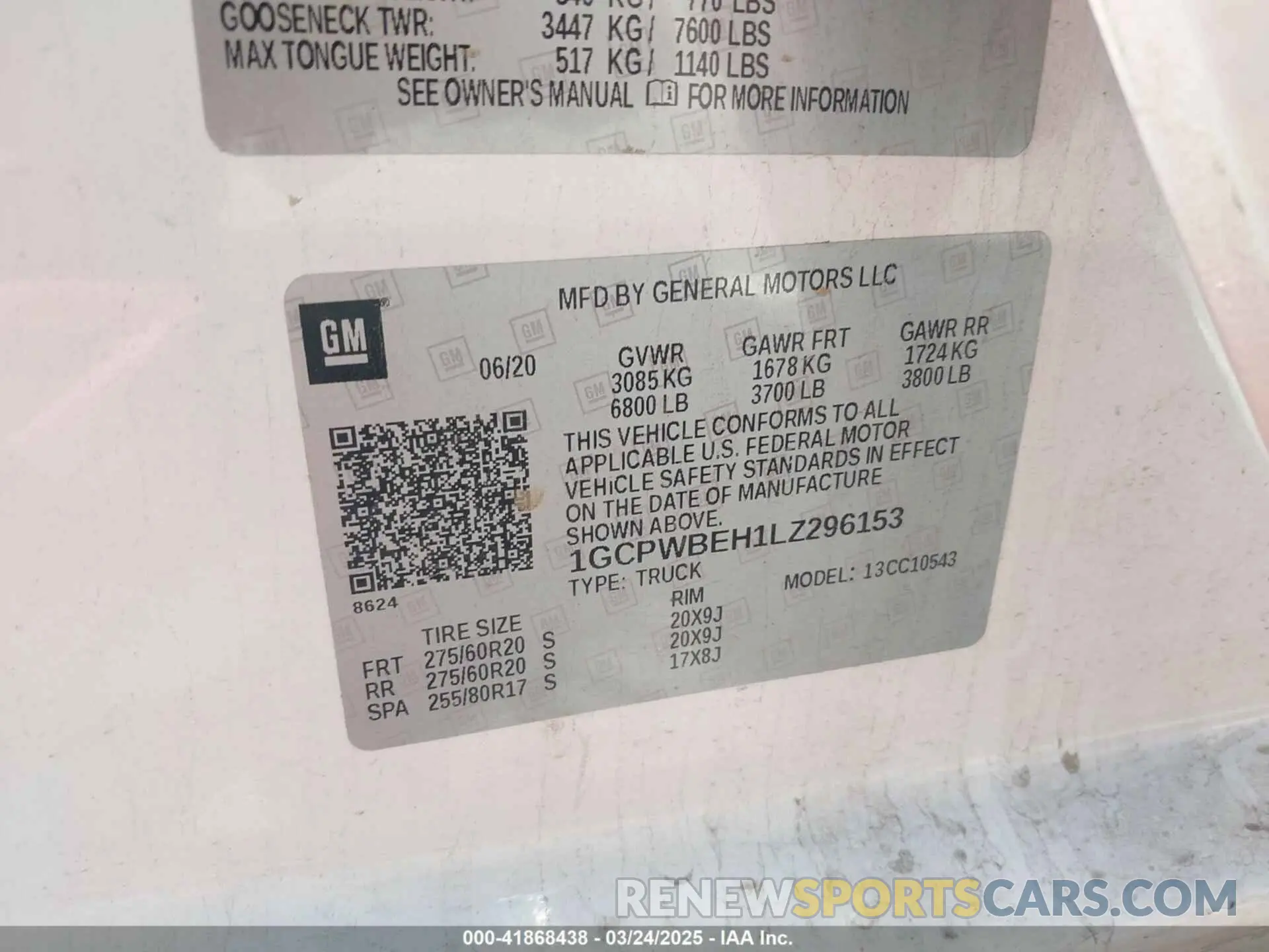 9 Photograph of a damaged car 1GCPWBEH1LZ296153 CHEVROLET SILVERADO 1500 2020