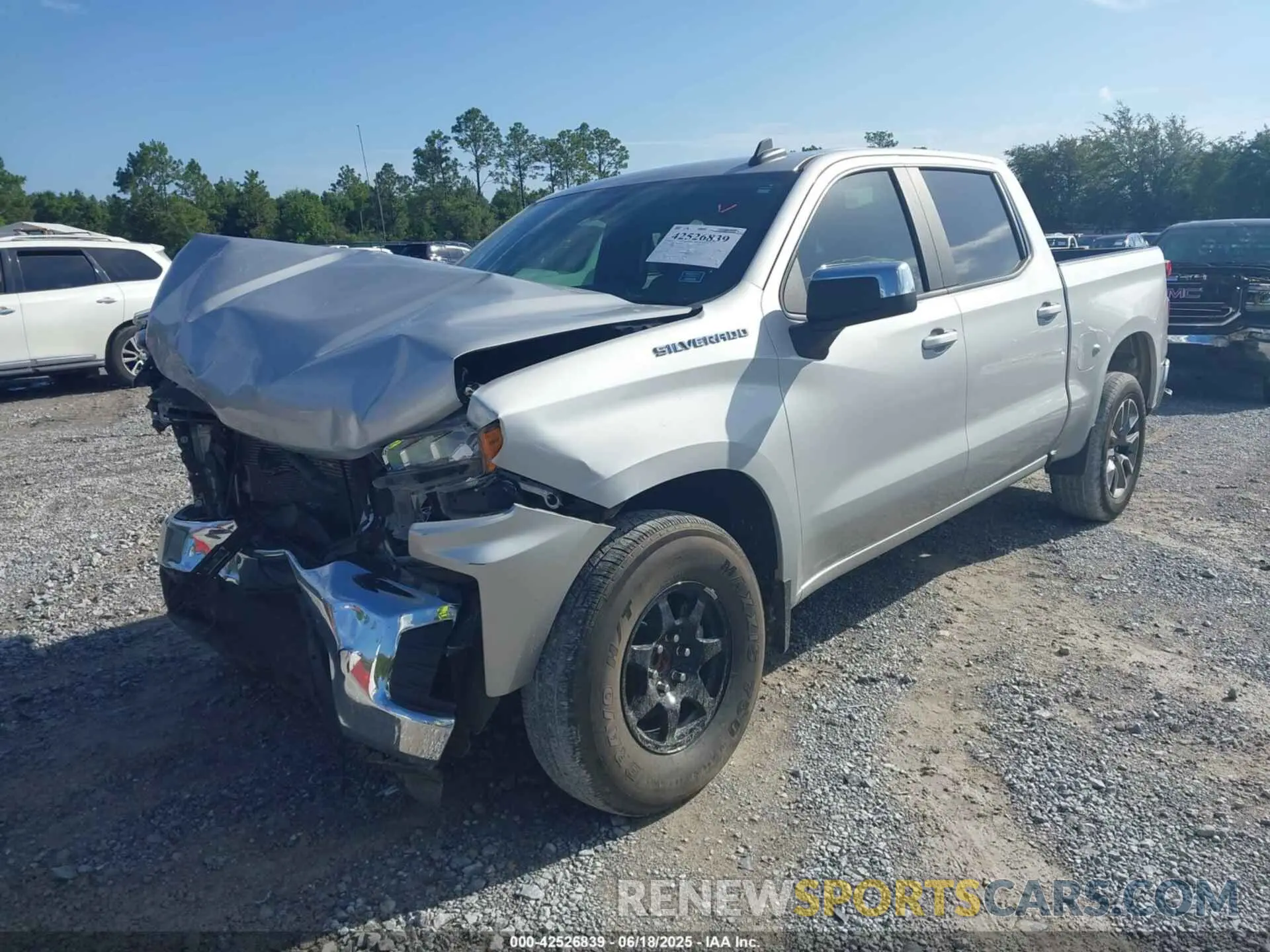 2 Photograph of a damaged car 1GCPWCED3LZ155779 CHEVROLET SILVERADO 1500 2020