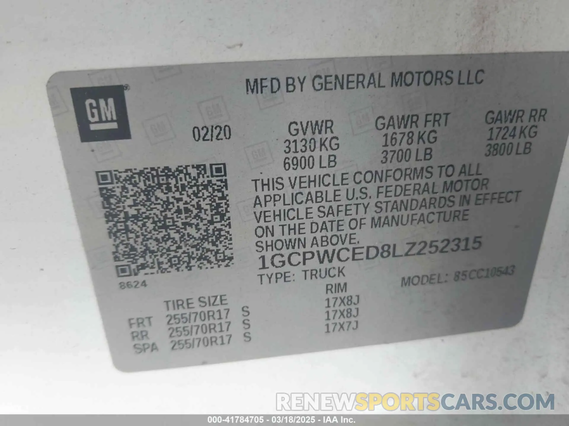 9 Photograph of a damaged car 1GCPWCED8LZ252315 CHEVROLET SILVERADO 1500 2020