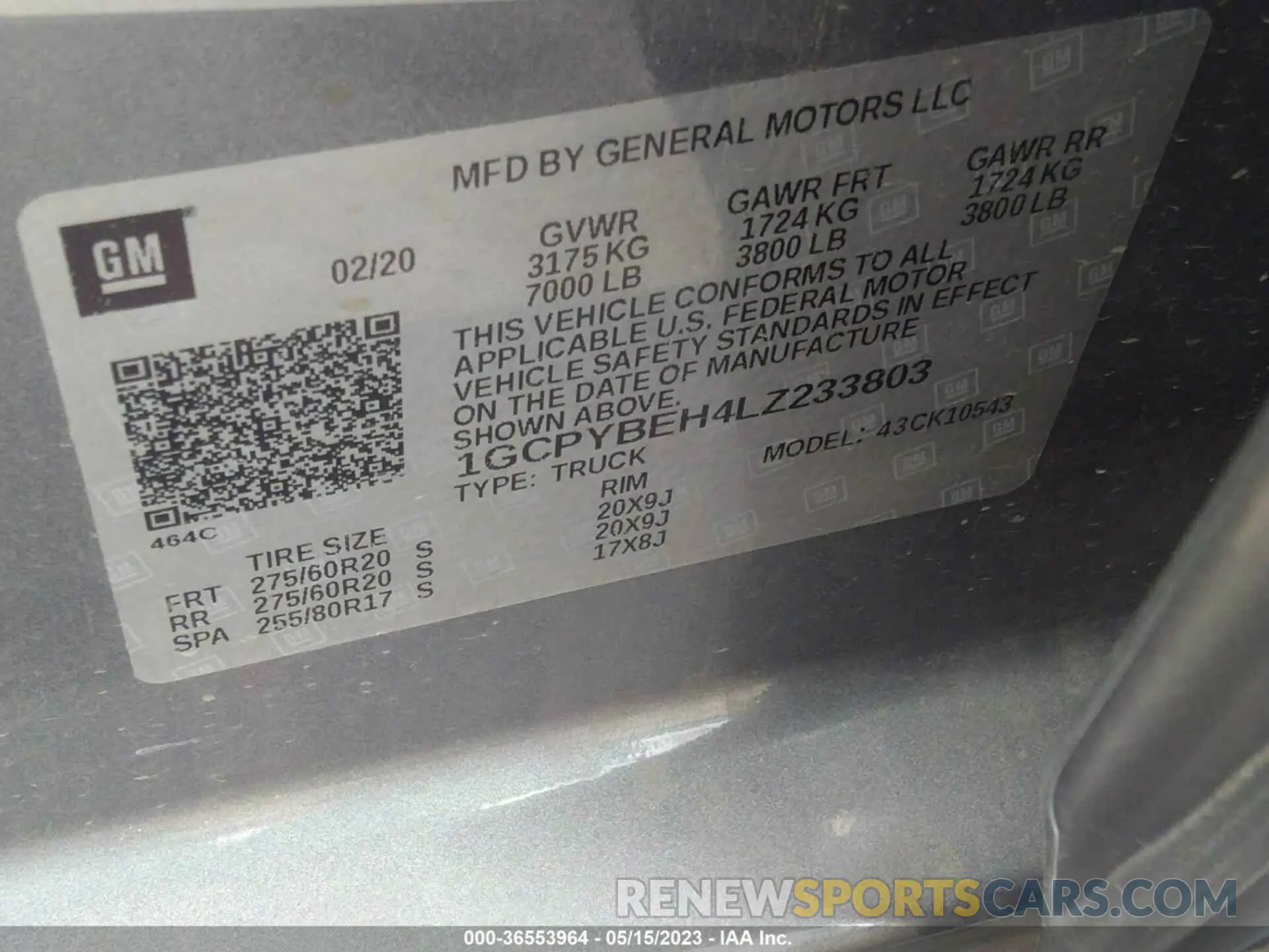 9 Photograph of a damaged car 1GCPYBEH4LZ233803 CHEVROLET SILVERADO 1500 2020