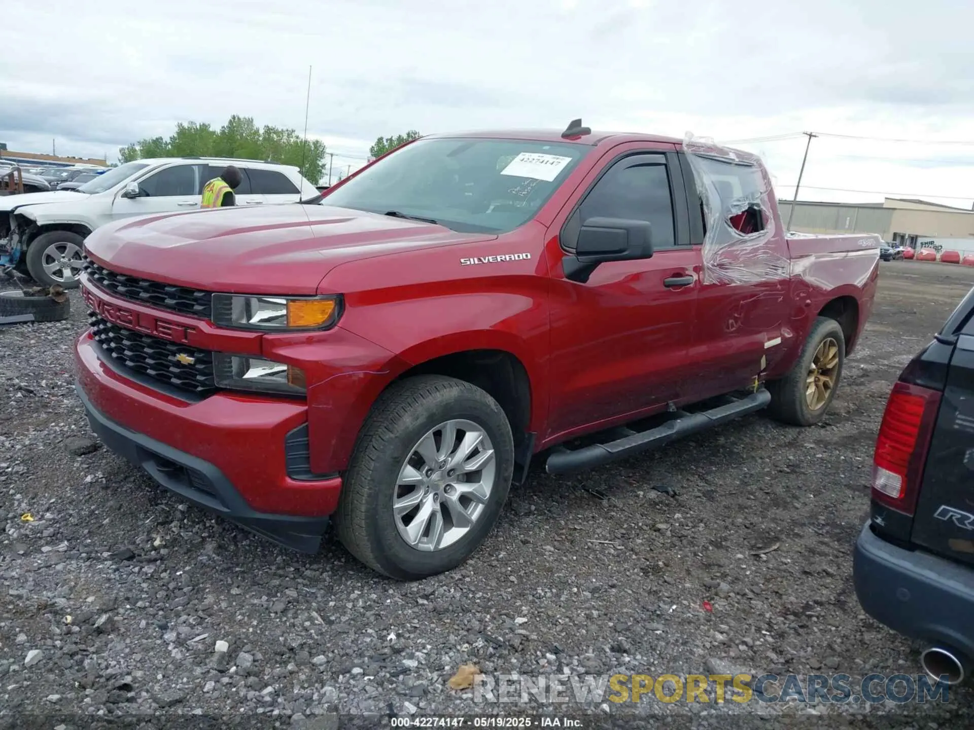 2 Photograph of a damaged car 1GCPYBEK7LZ310563 CHEVROLET SILVERADO 1500 2020