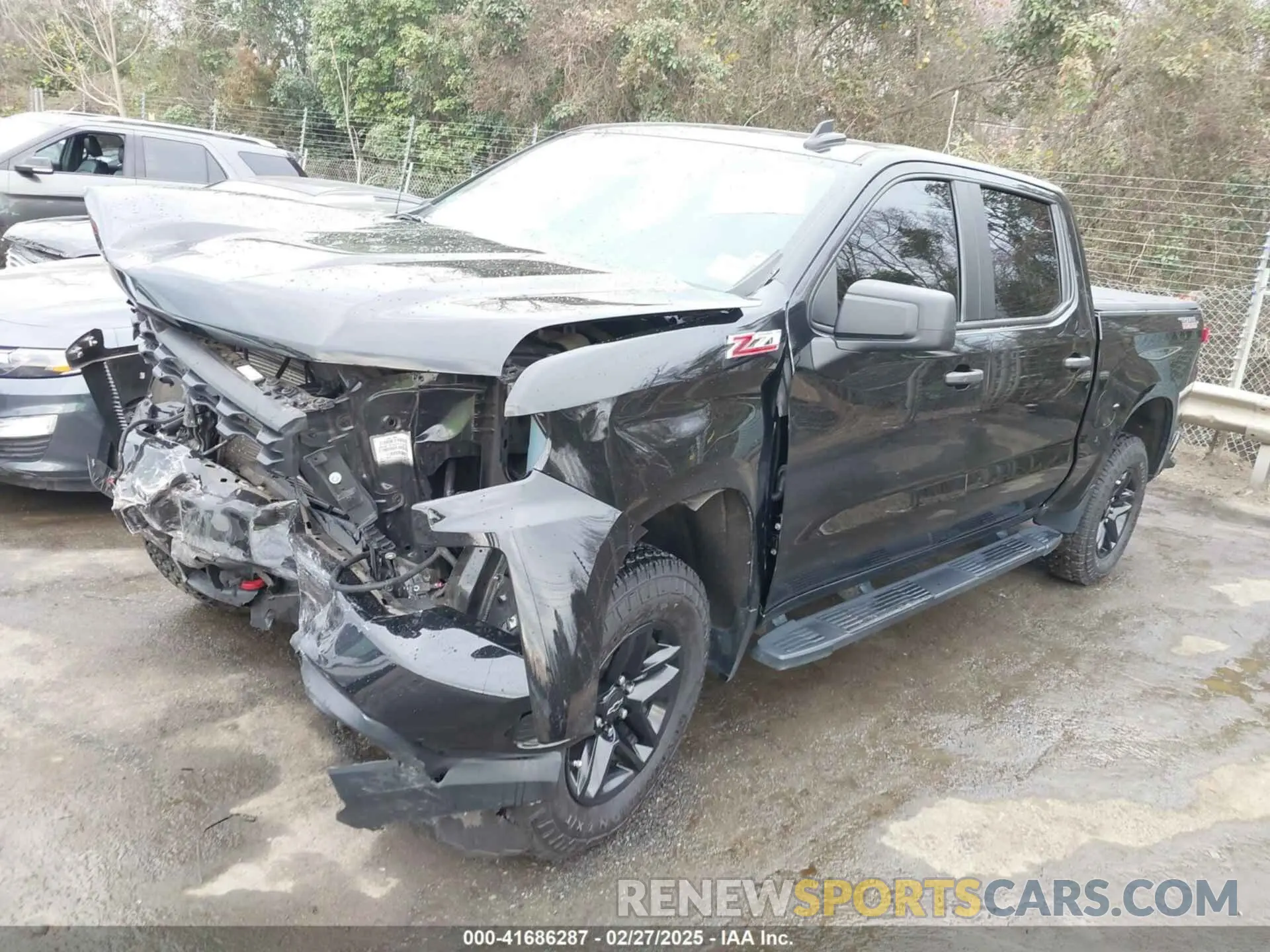 2 Photograph of a damaged car 1GCPYCEF0LZ358642 CHEVROLET SILVERADO 1500 2020