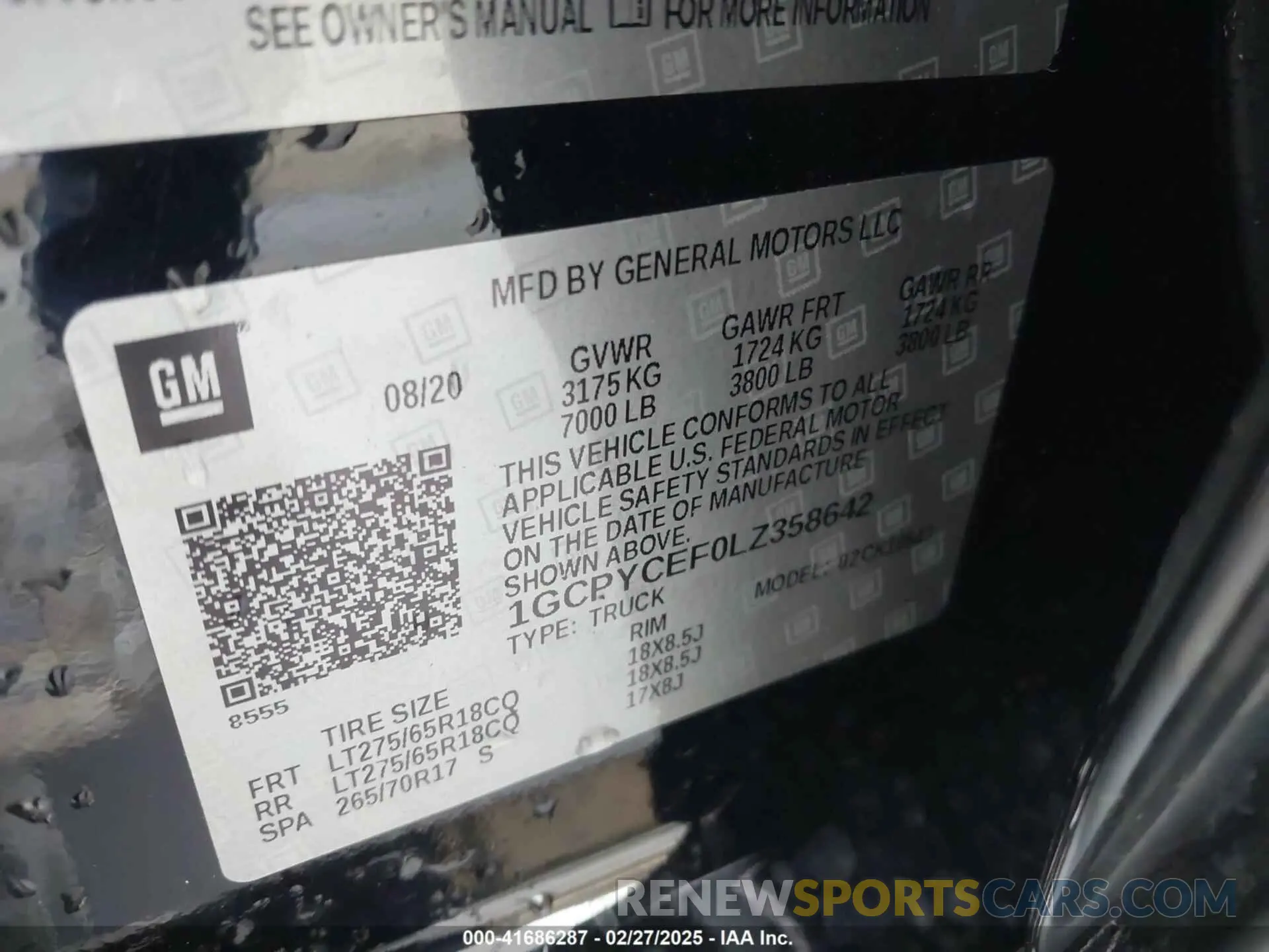 9 Photograph of a damaged car 1GCPYCEF0LZ358642 CHEVROLET SILVERADO 1500 2020