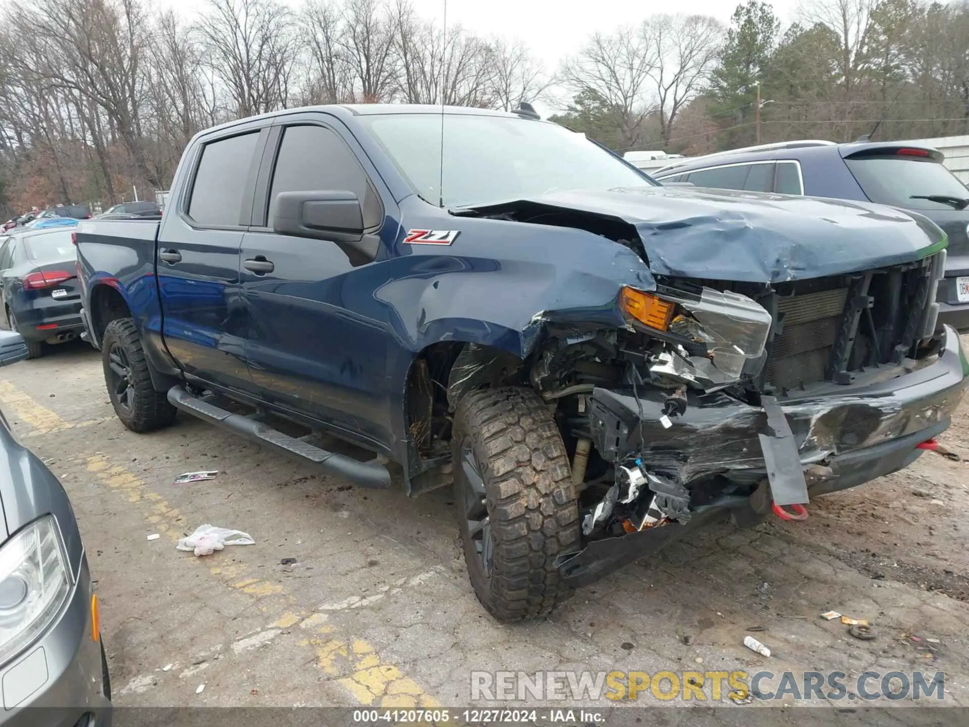 1 Photograph of a damaged car 1GCPYCEF1LZ127023 CHEVROLET SILVERADO 1500 2020