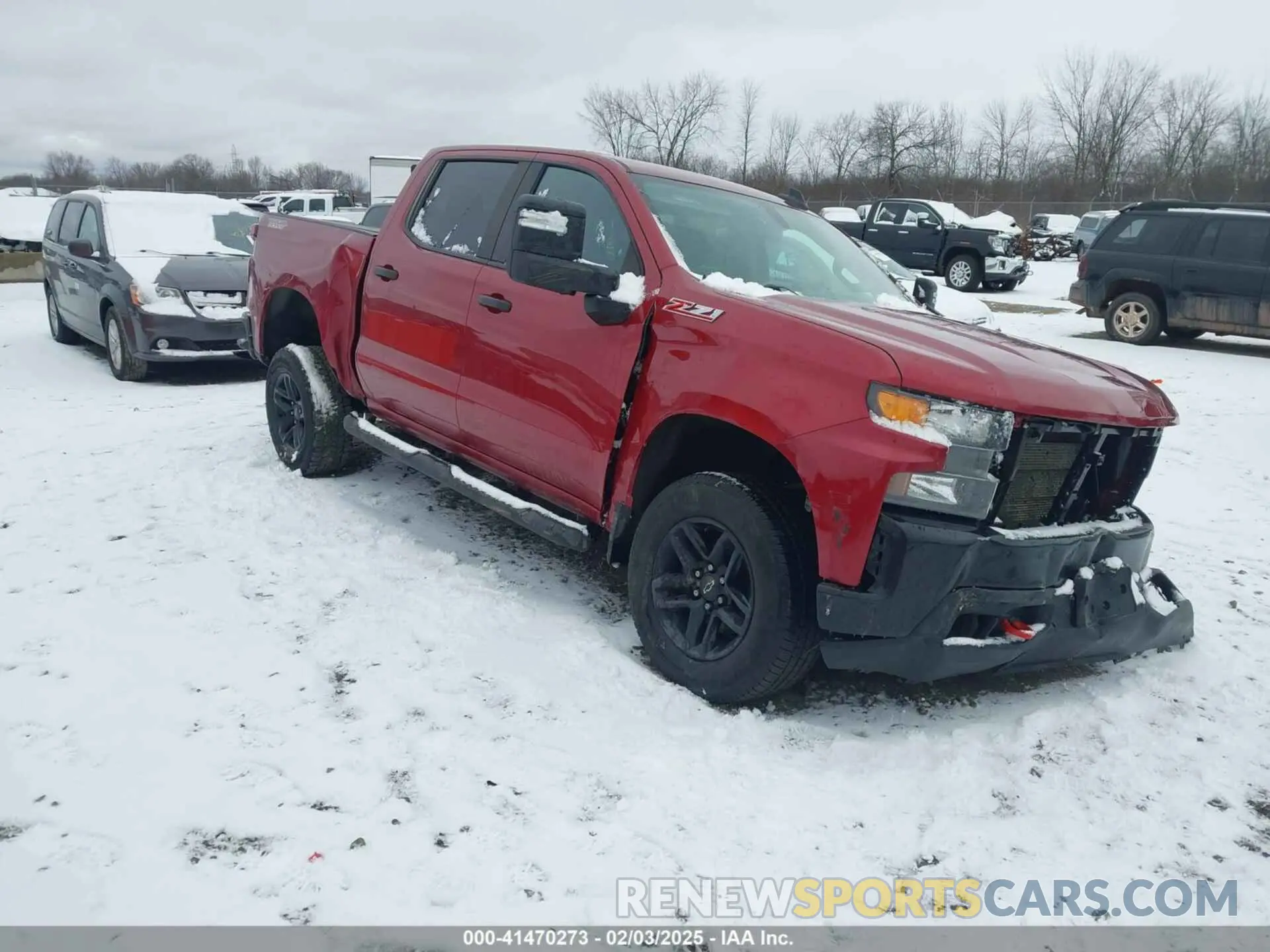 1 Photograph of a damaged car 1GCPYCEF1LZ230720 CHEVROLET SILVERADO 1500 2020