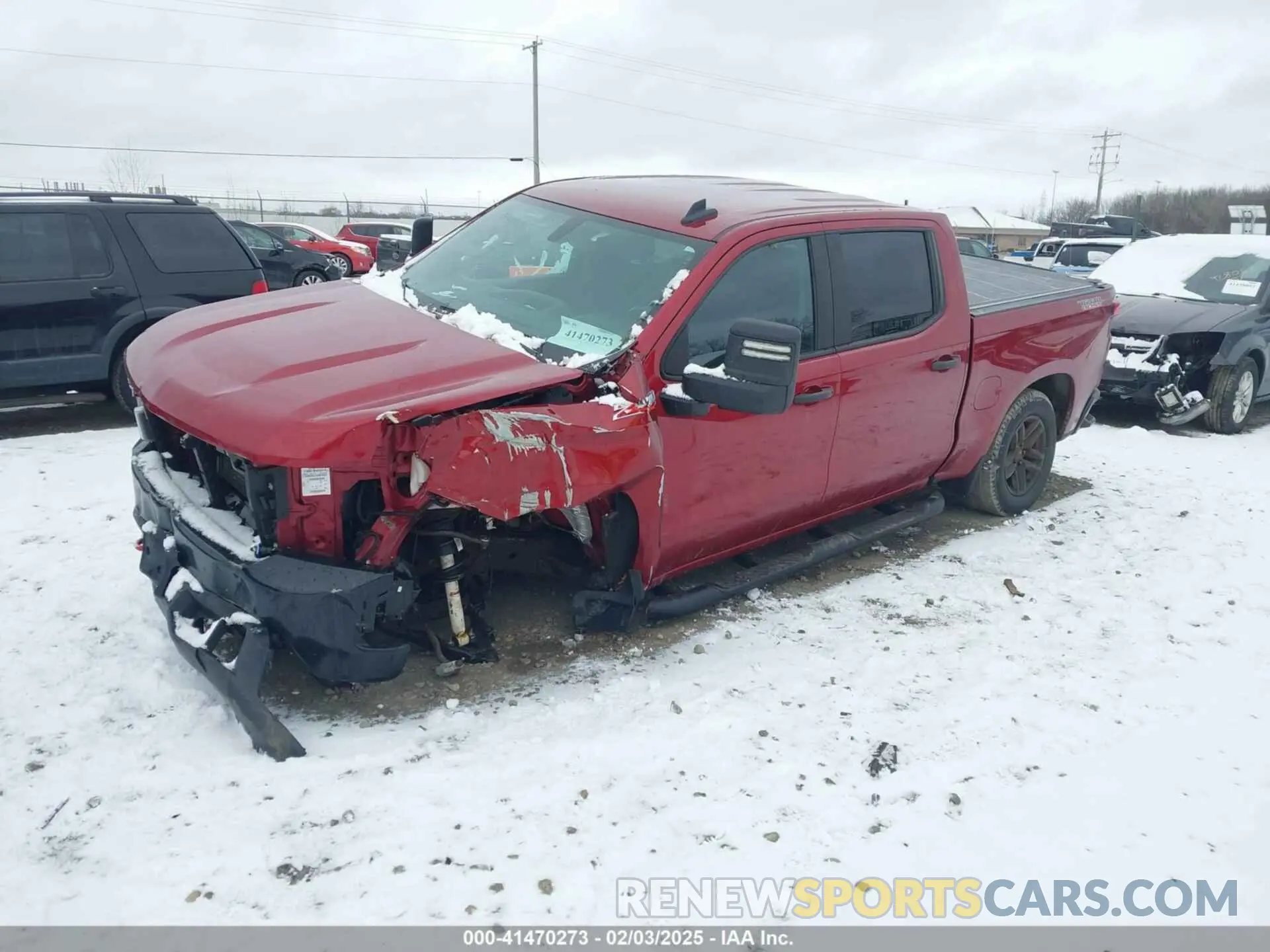 2 Photograph of a damaged car 1GCPYCEF1LZ230720 CHEVROLET SILVERADO 1500 2020