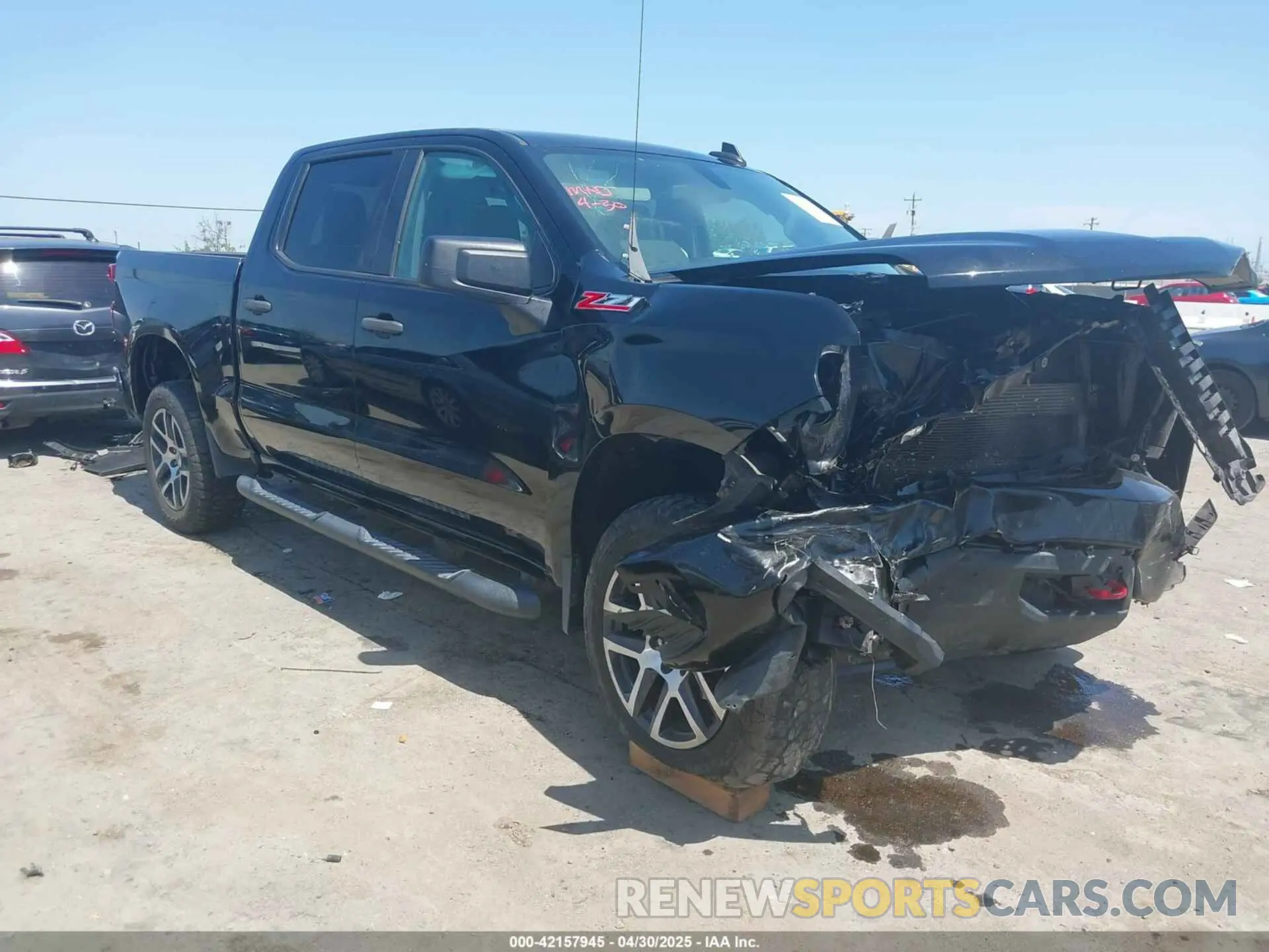 1 Photograph of a damaged car 1GCPYCEF9LZ193108 CHEVROLET SILVERADO 1500 2020