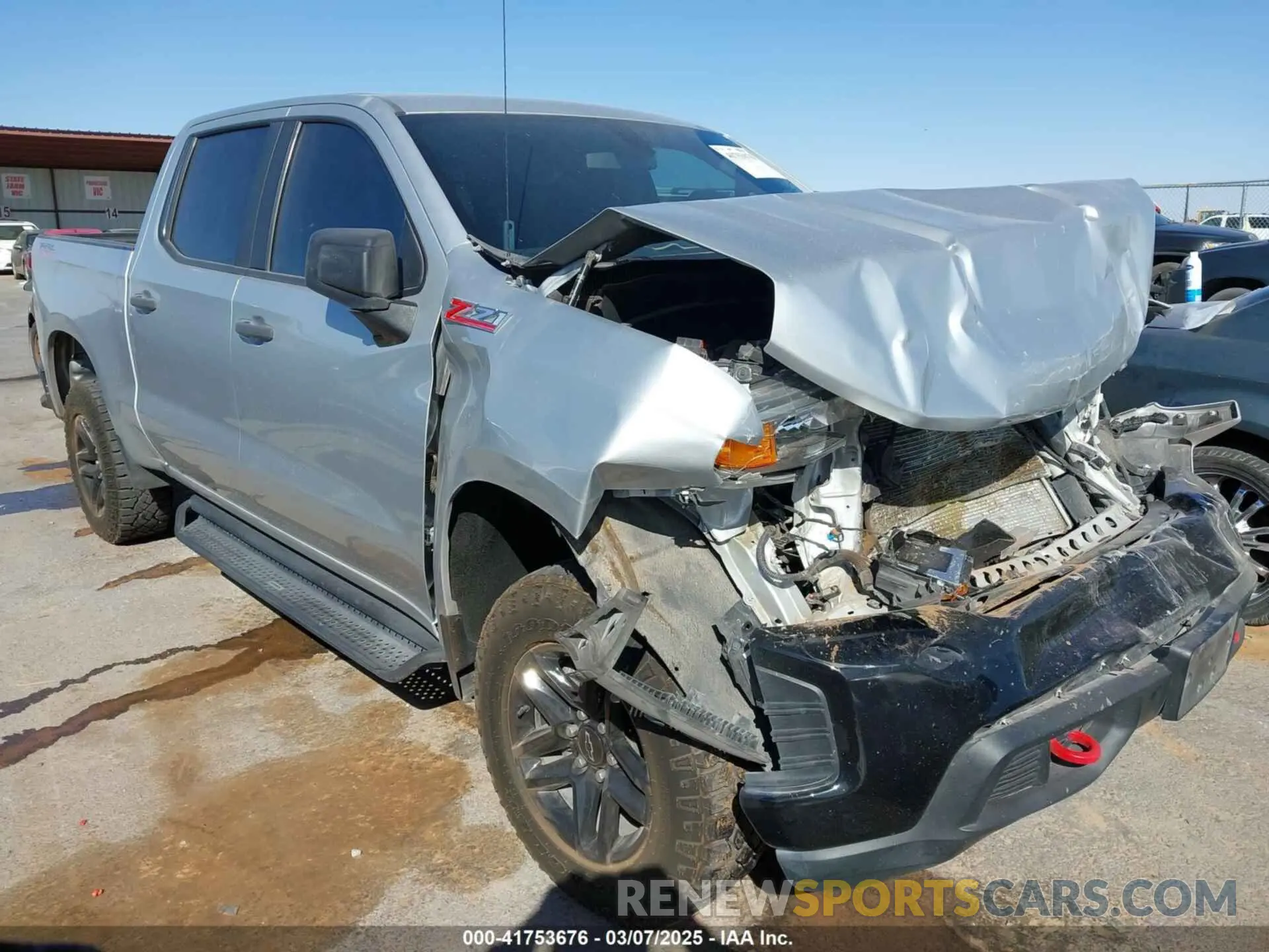 1 Photograph of a damaged car 1GCPYCEFXLZ122516 CHEVROLET SILVERADO 1500 2020