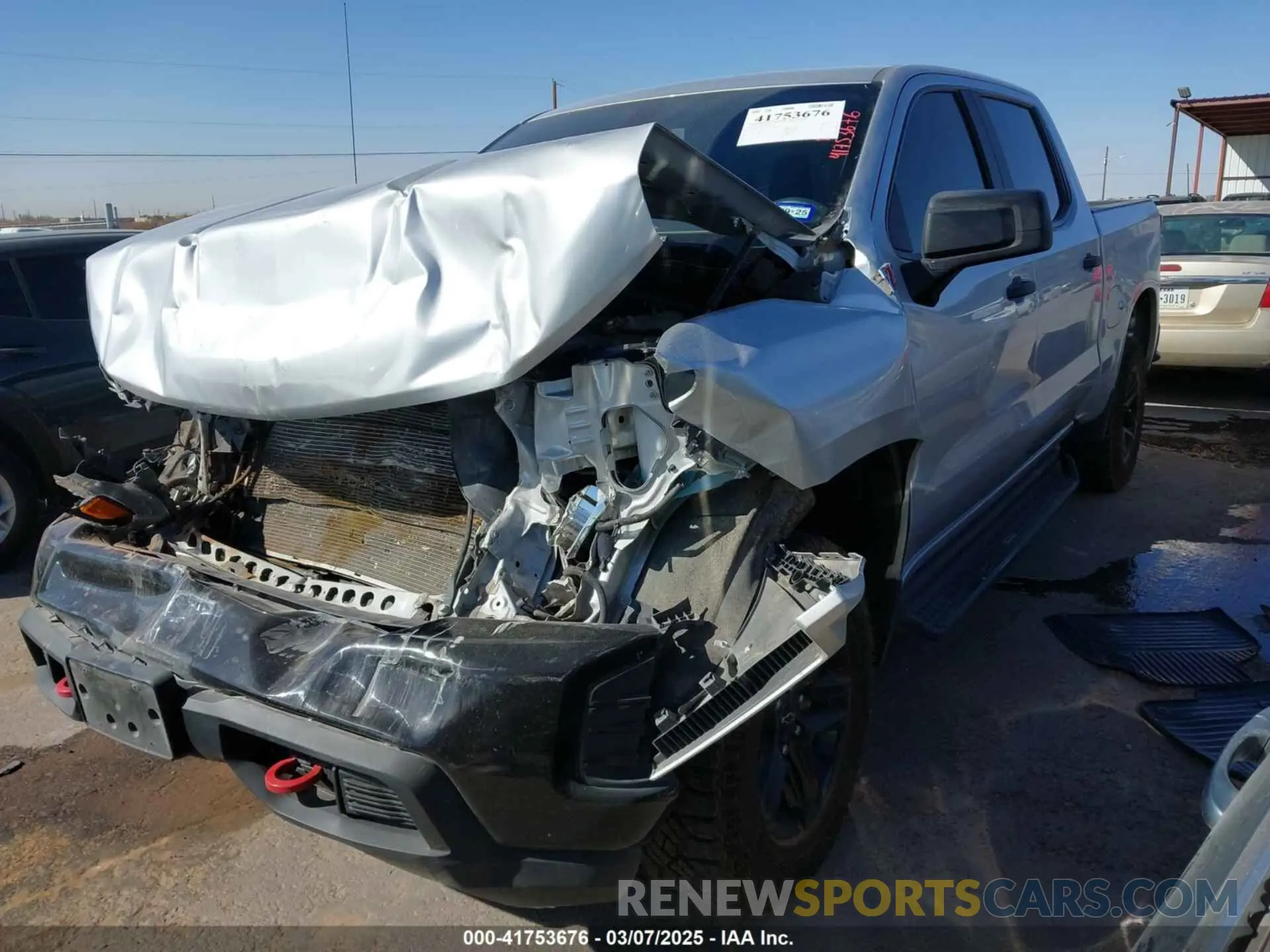 2 Photograph of a damaged car 1GCPYCEFXLZ122516 CHEVROLET SILVERADO 1500 2020