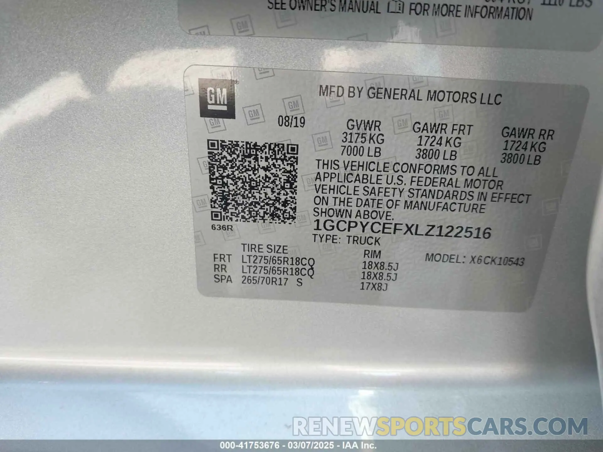 9 Photograph of a damaged car 1GCPYCEFXLZ122516 CHEVROLET SILVERADO 1500 2020