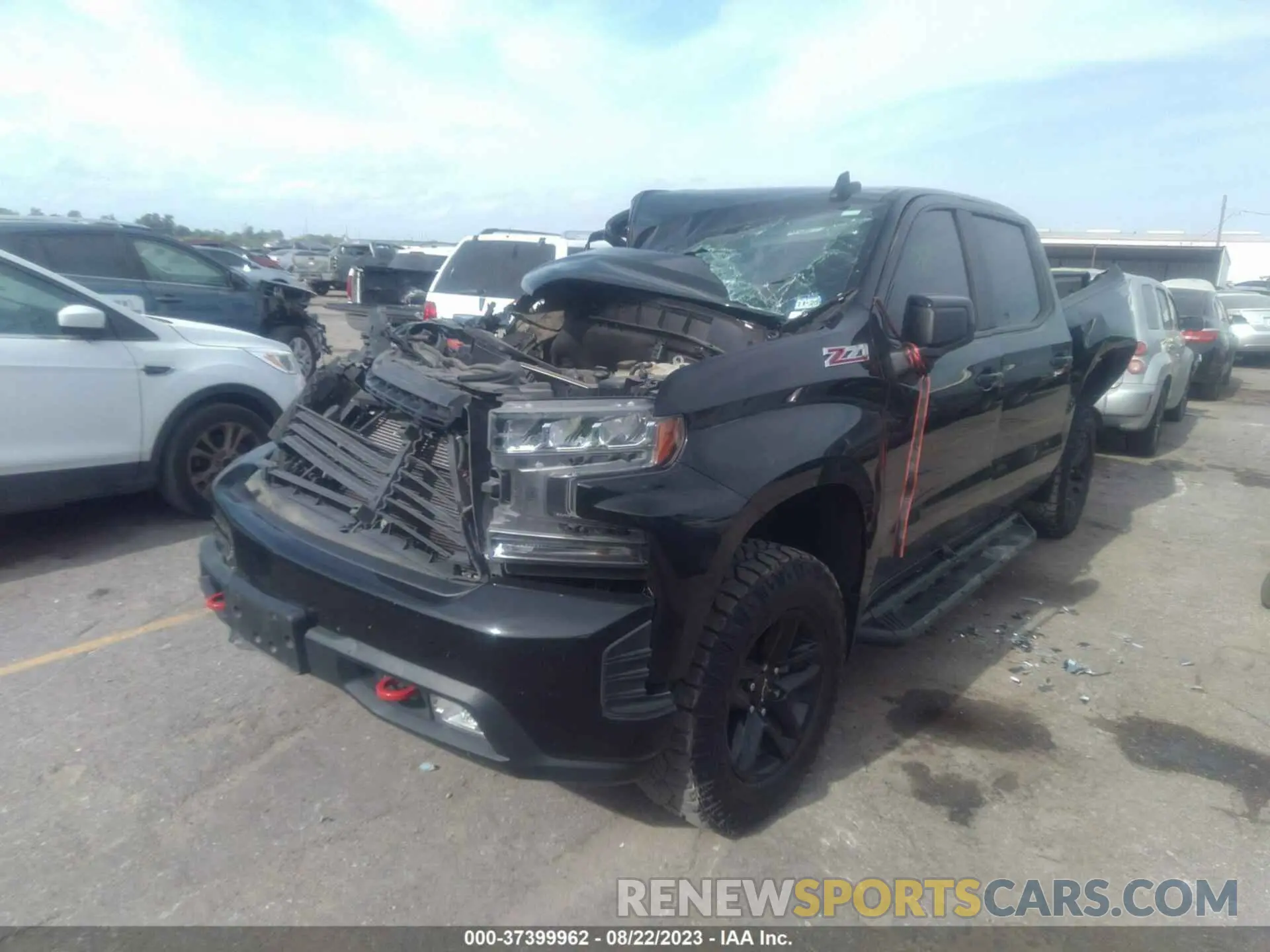2 Photograph of a damaged car 1GCPYFED0LZ134903 CHEVROLET SILVERADO 1500 2020