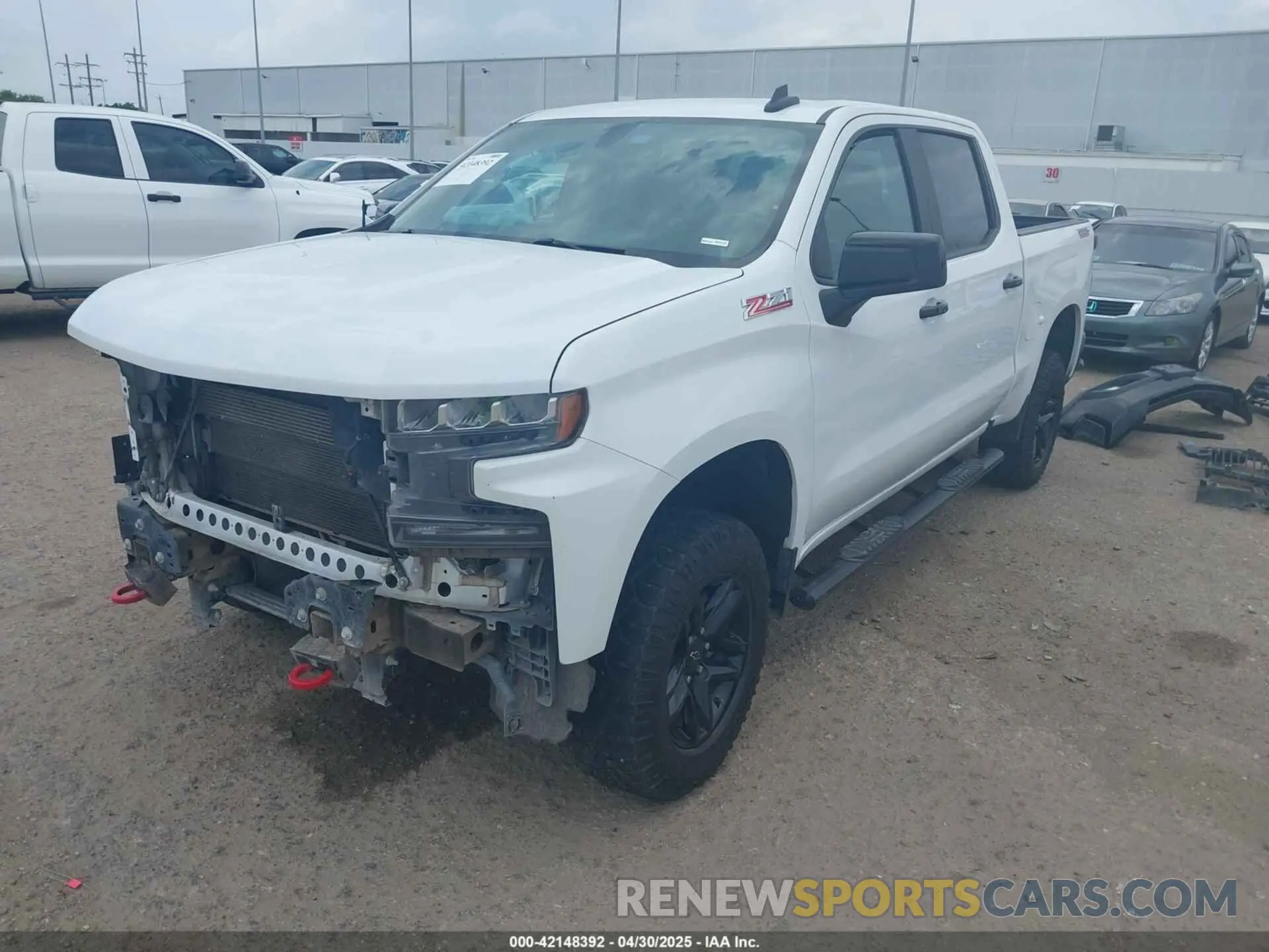 2 Photograph of a damaged car 1GCPYFED9LZ290728 CHEVROLET SILVERADO 1500 2020