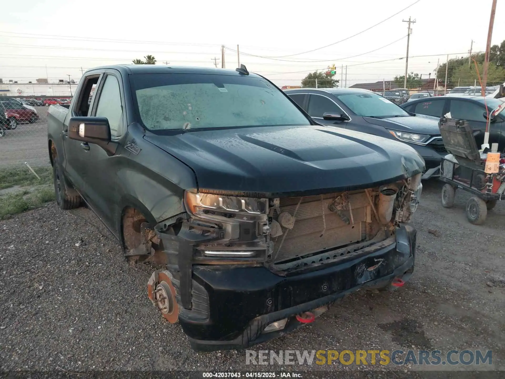 1 Photograph of a damaged car 1GCPYFEL2LZ279173 CHEVROLET SILVERADO 1500 2020