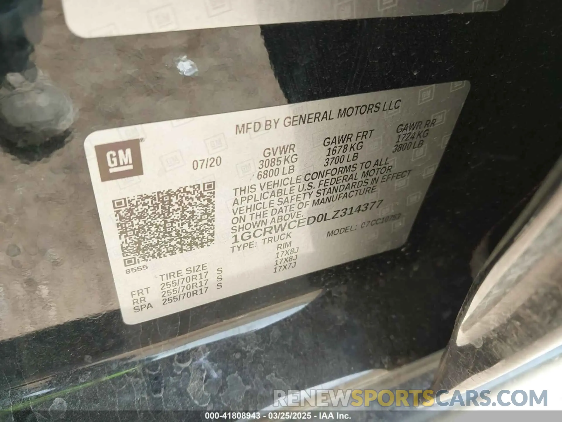 9 Photograph of a damaged car 1GCRWCED0LZ314377 CHEVROLET SILVERADO 1500 2020