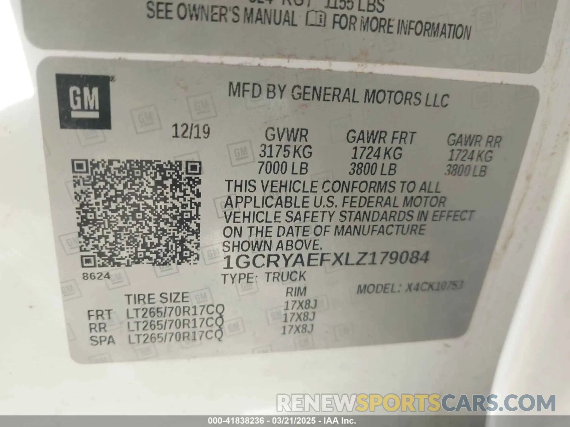 9 Photograph of a damaged car 1GCRYAEFXLZ179084 CHEVROLET SILVERADO 1500 2020