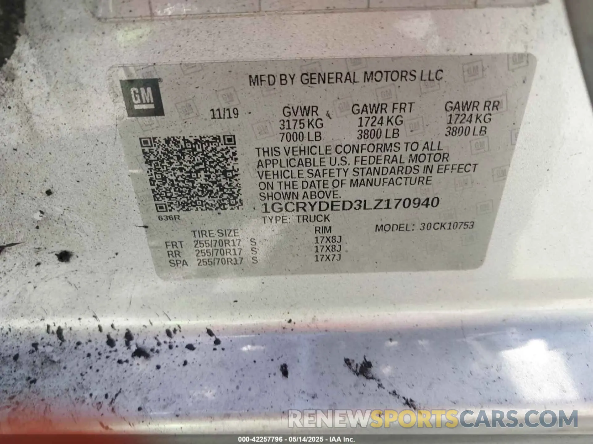 9 Photograph of a damaged car 1GCRYDED3LZ170940 CHEVROLET SILVERADO 1500 2020