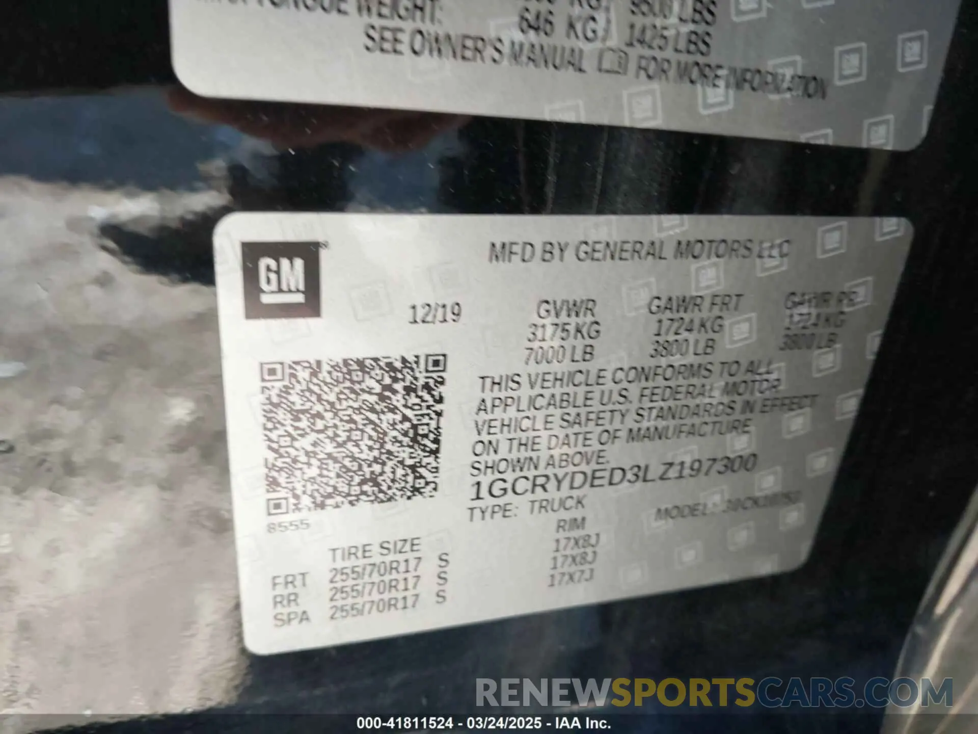 9 Photograph of a damaged car 1GCRYDED3LZ197300 CHEVROLET SILVERADO 1500 2020