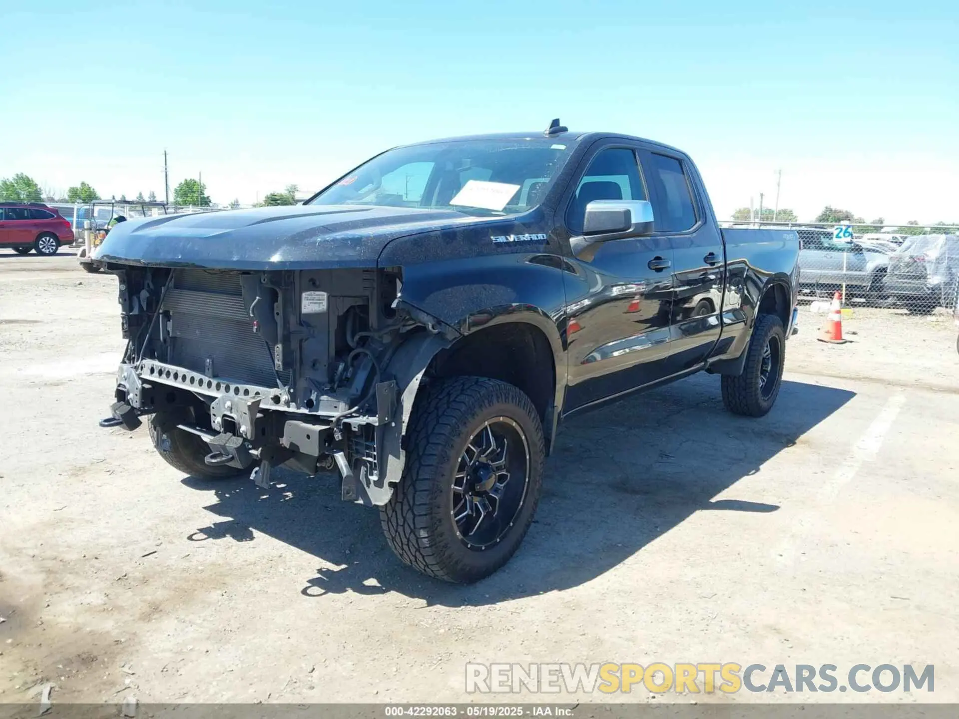 2 Photograph of a damaged car 1GCRYDED6LZ273320 CHEVROLET SILVERADO 1500 2020