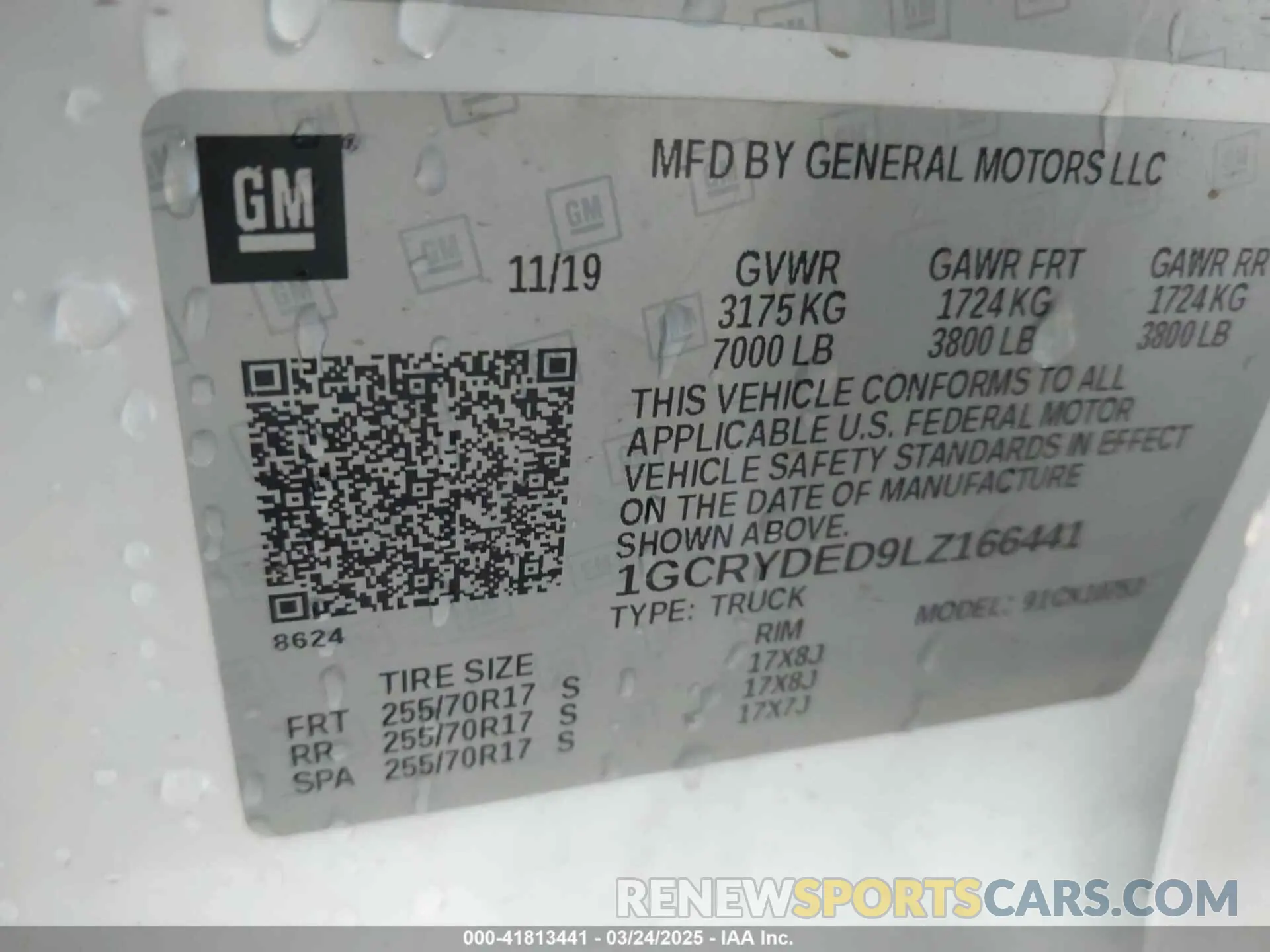 9 Photograph of a damaged car 1GCRYDED9LZ166441 CHEVROLET SILVERADO 1500 2020