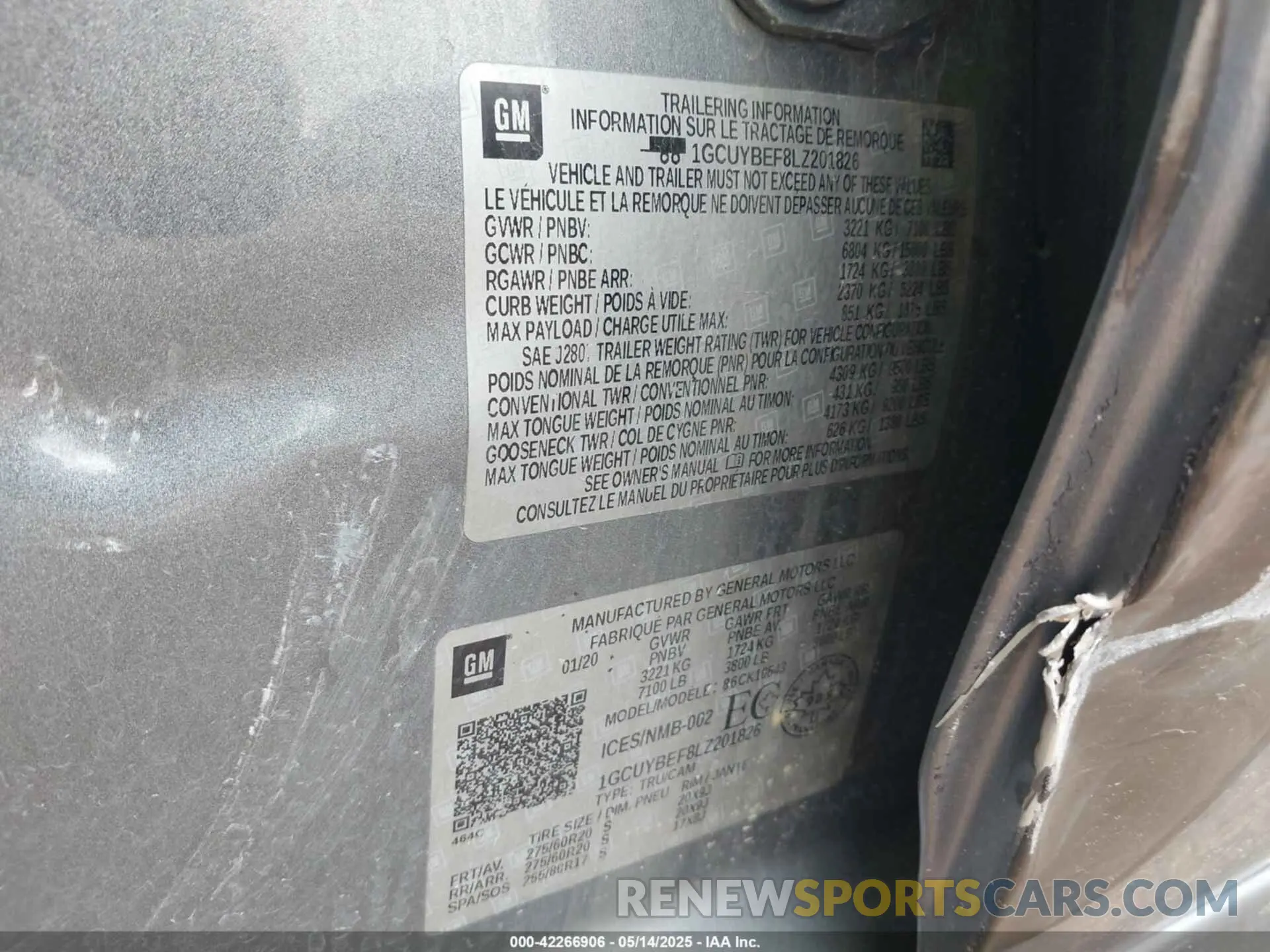 9 Photograph of a damaged car 1GCUYBEF8LZ201826 CHEVROLET SILVERADO 1500 2020