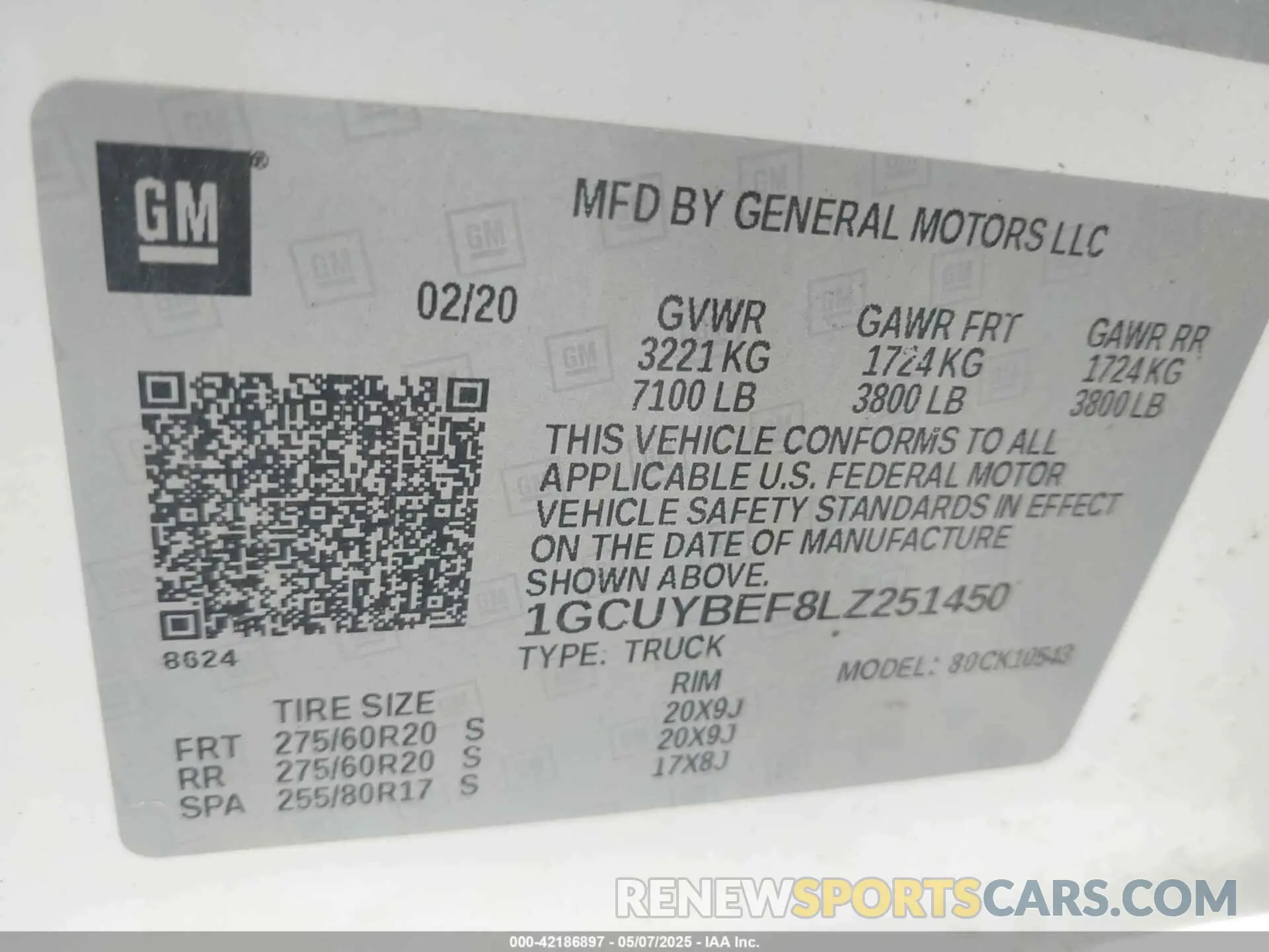 9 Photograph of a damaged car 1GCUYBEF8LZ251450 CHEVROLET SILVERADO 1500 2020
