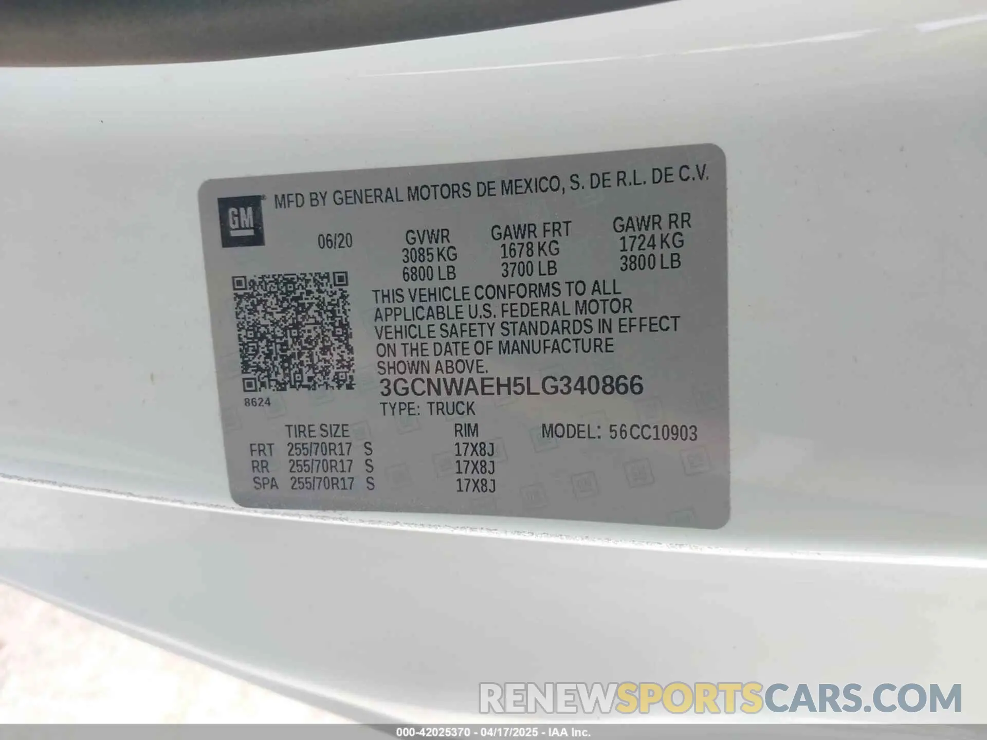 9 Photograph of a damaged car 3GCNWAEH5LG340866 CHEVROLET SILVERADO 1500 2020