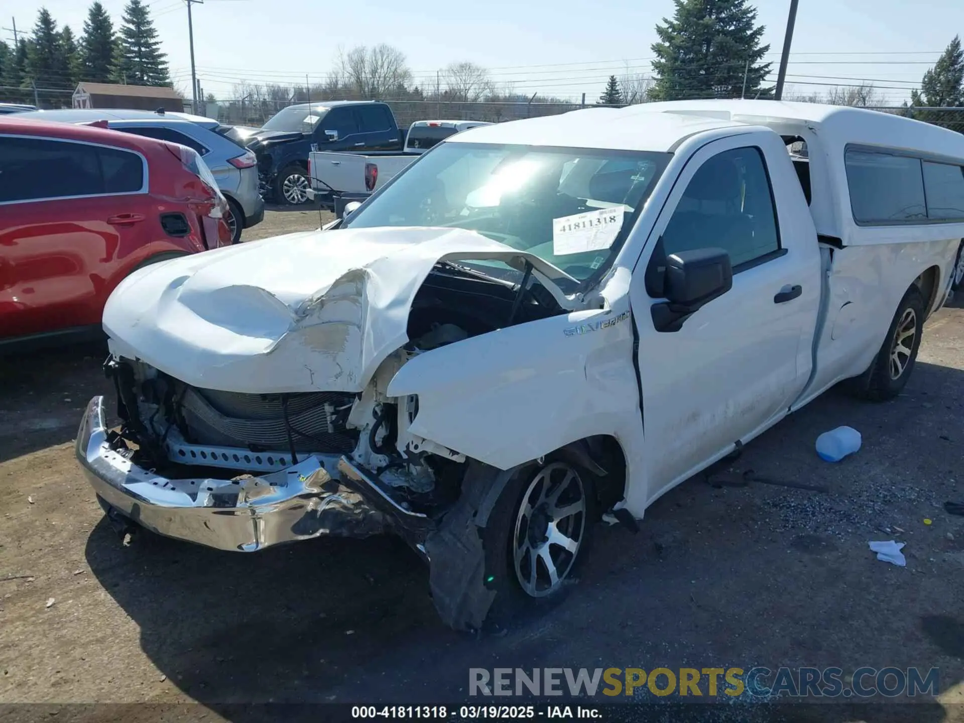 2 Photograph of a damaged car 3GCNYAEF1LG106927 CHEVROLET SILVERADO 1500 2020