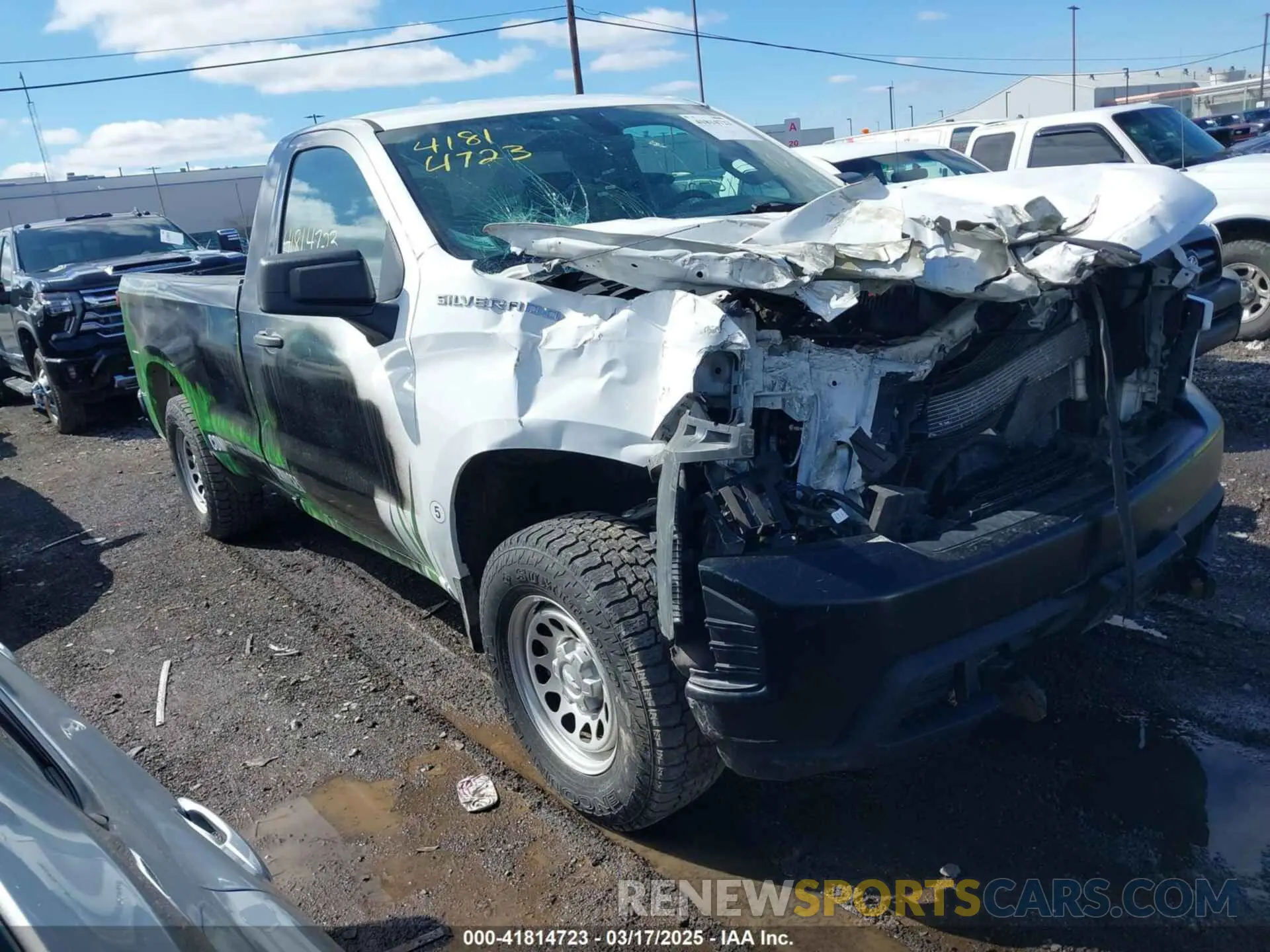 1 Photograph of a damaged car 3GCNYAEF9LG317678 CHEVROLET SILVERADO 1500 2020