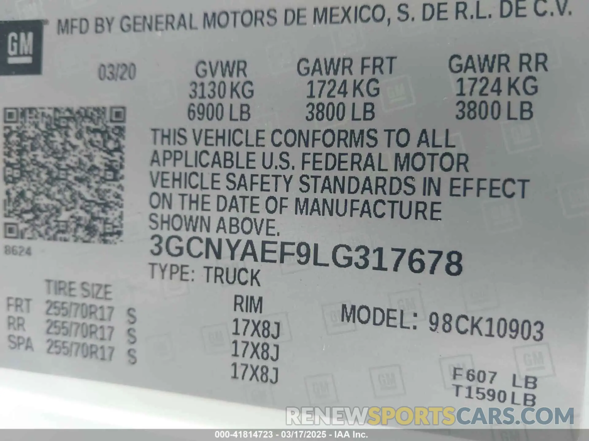 9 Photograph of a damaged car 3GCNYAEF9LG317678 CHEVROLET SILVERADO 1500 2020