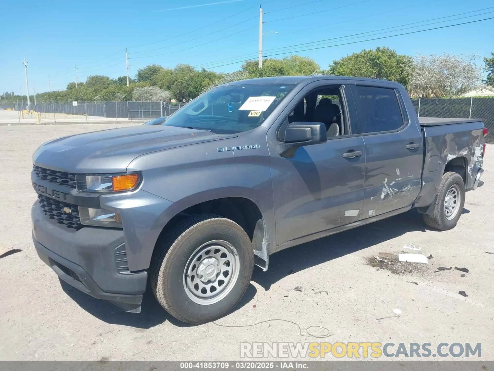 2 Photograph of a damaged car 3GCPWAEH0LG253286 CHEVROLET SILVERADO 1500 2020