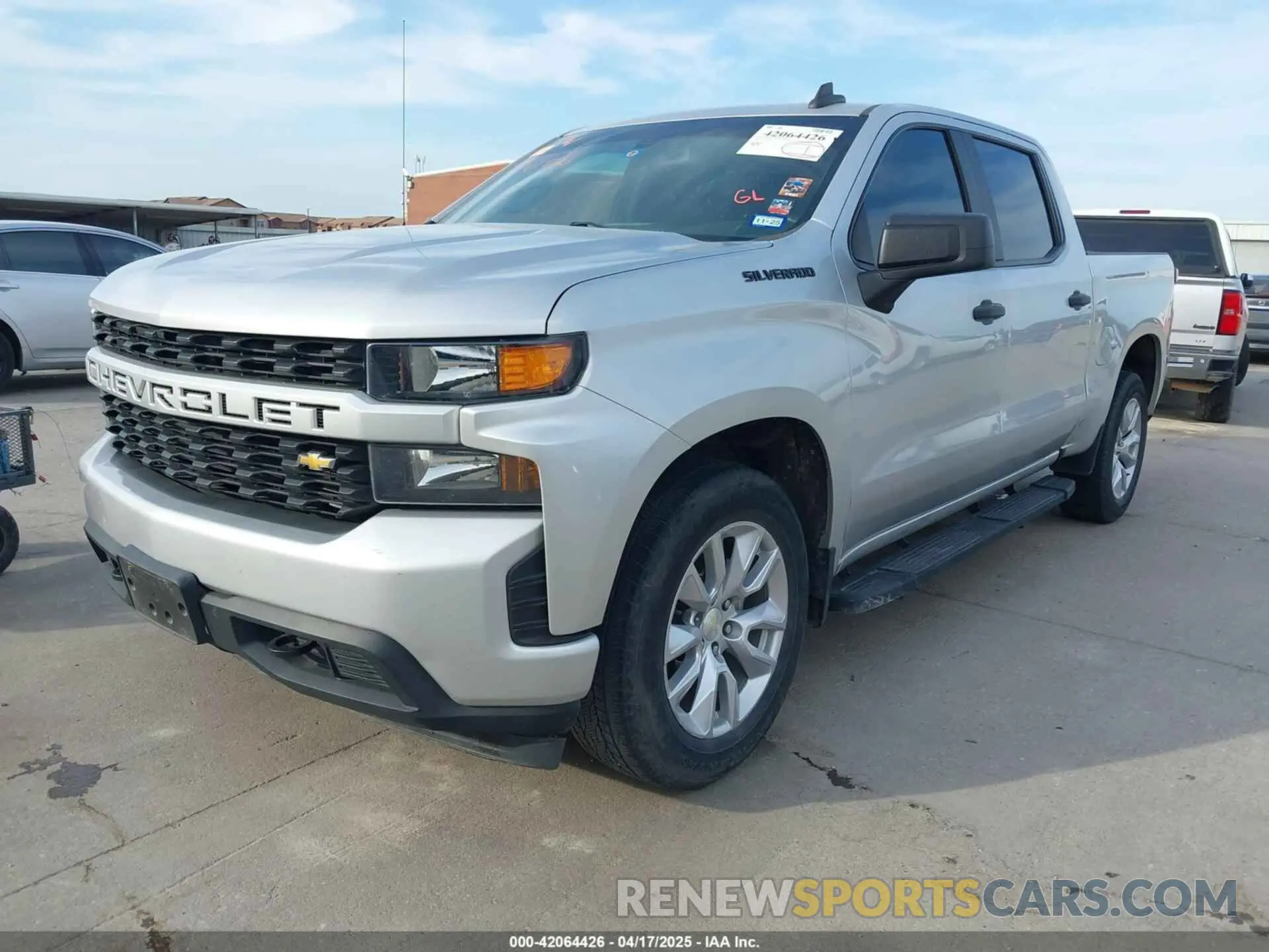 2 Photograph of a damaged car 3GCPWBEK7LG379873 CHEVROLET SILVERADO 1500 2020
