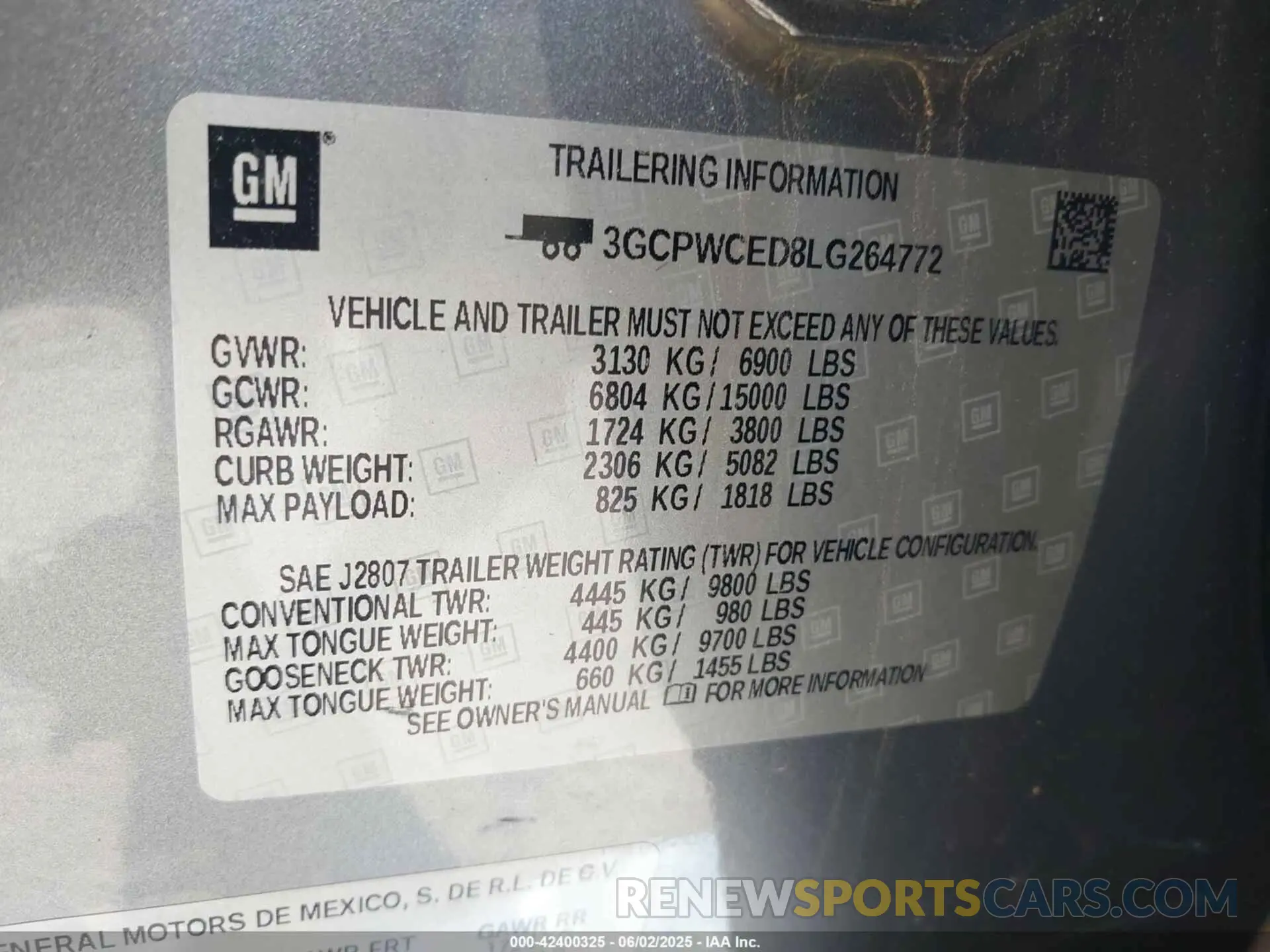 9 Photograph of a damaged car 3GCPWCED8LG264772 CHEVROLET SILVERADO 1500 2020