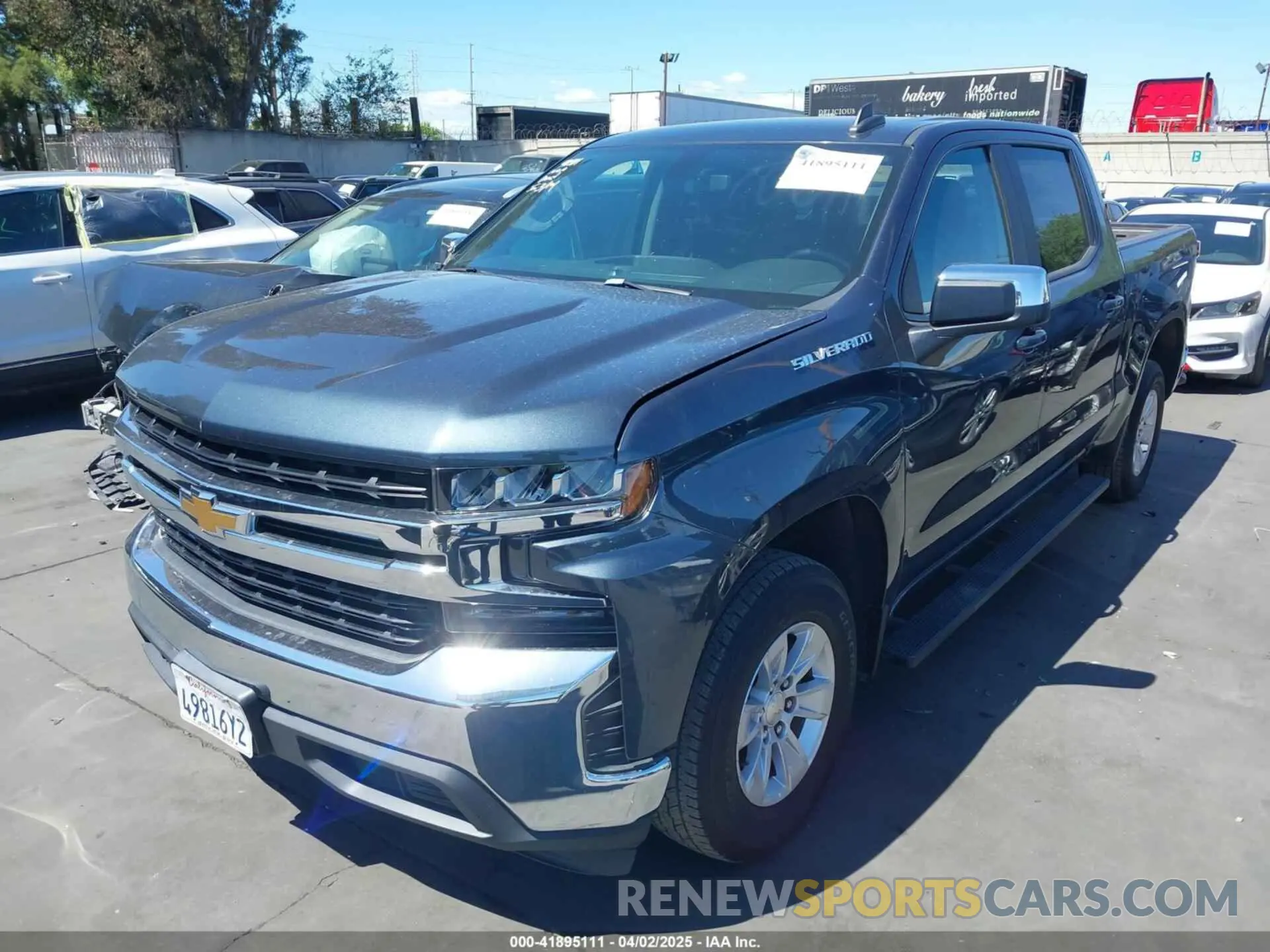 2 Photograph of a damaged car 3GCPWCEK0LG313736 CHEVROLET SILVERADO 1500 2020
