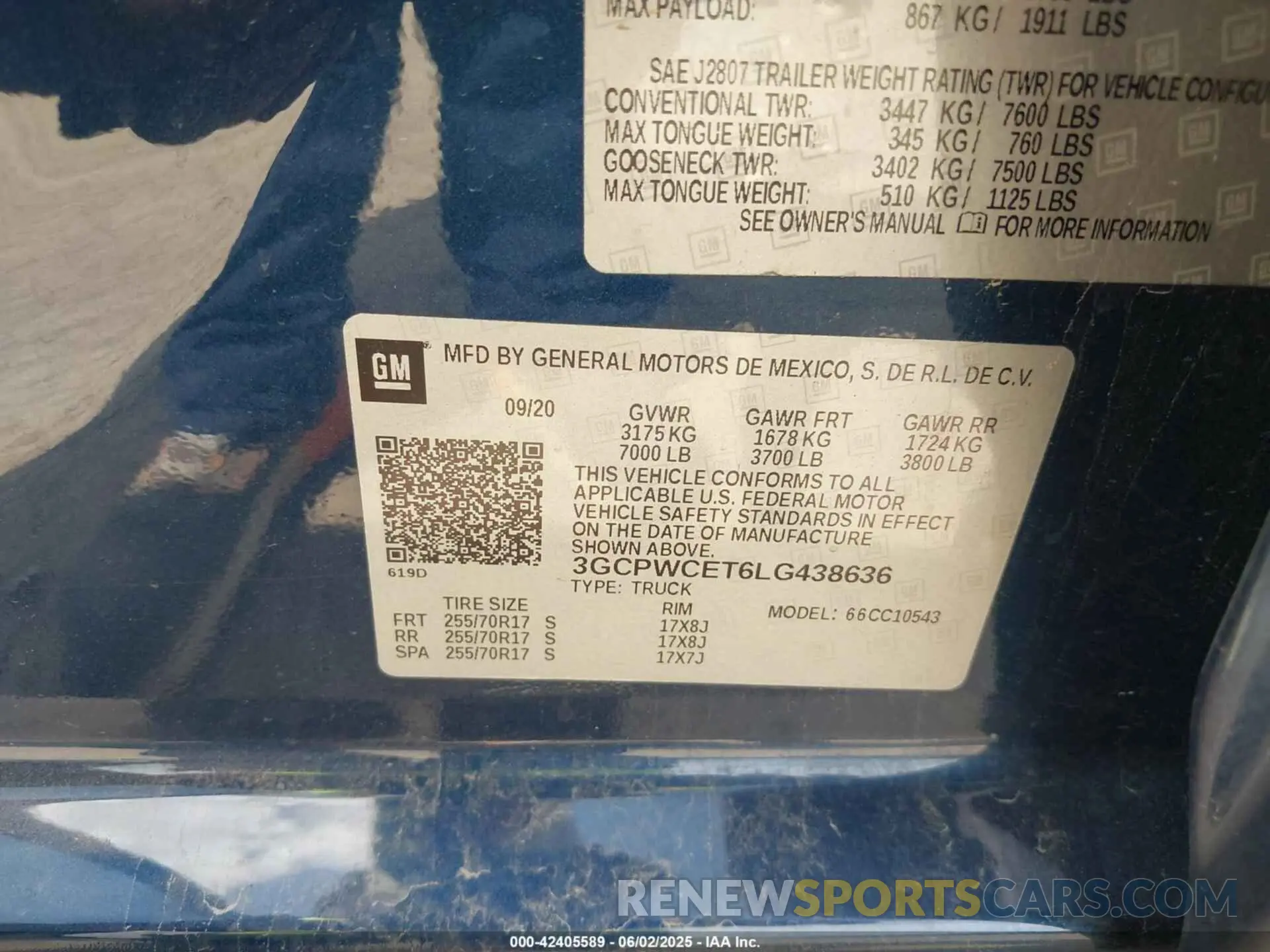 9 Photograph of a damaged car 3GCPWCET6LG438636 CHEVROLET SILVERADO 1500 2020