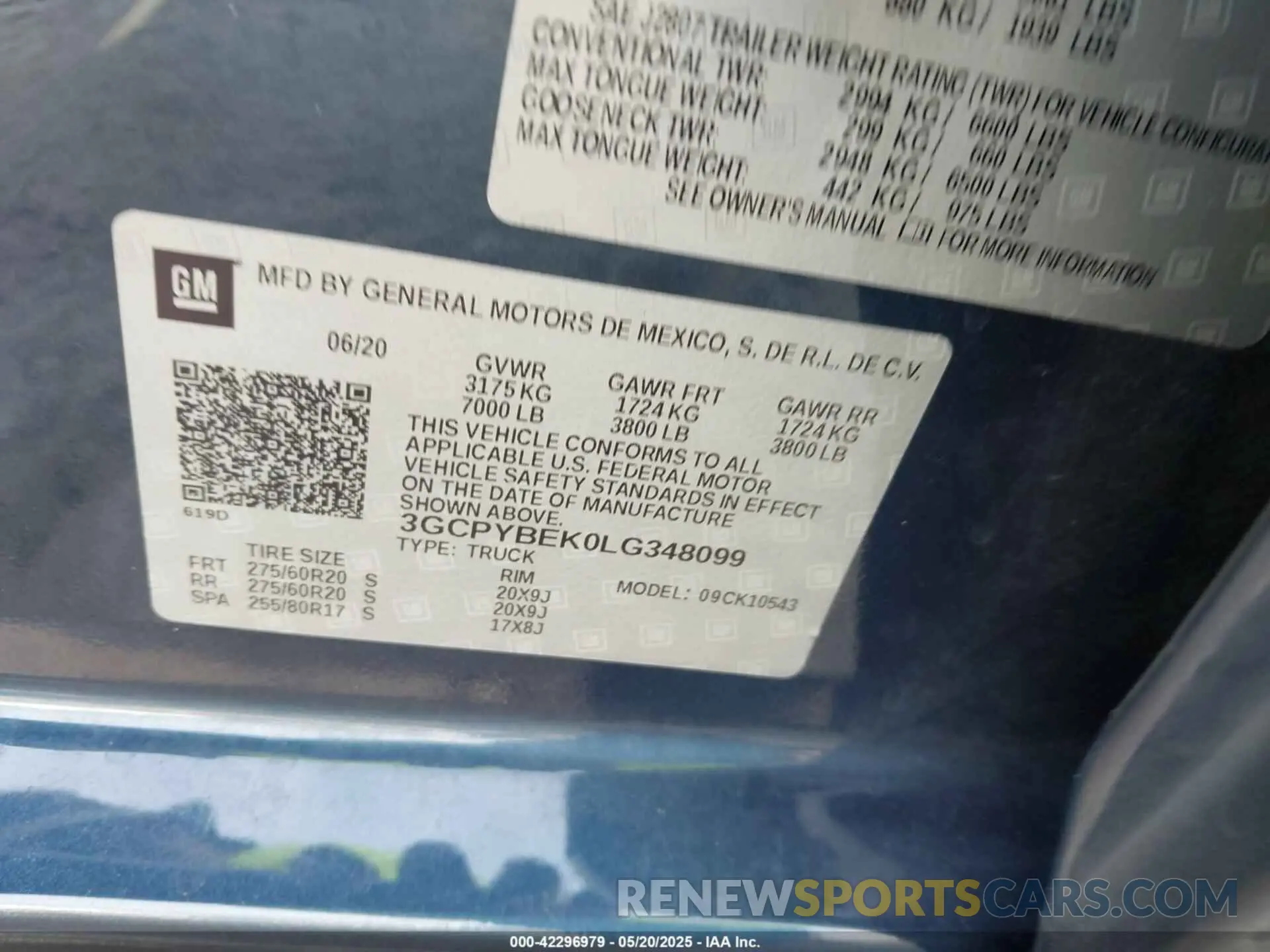 9 Photograph of a damaged car 3GCPYBEK0LG348099 CHEVROLET SILVERADO 1500 2020