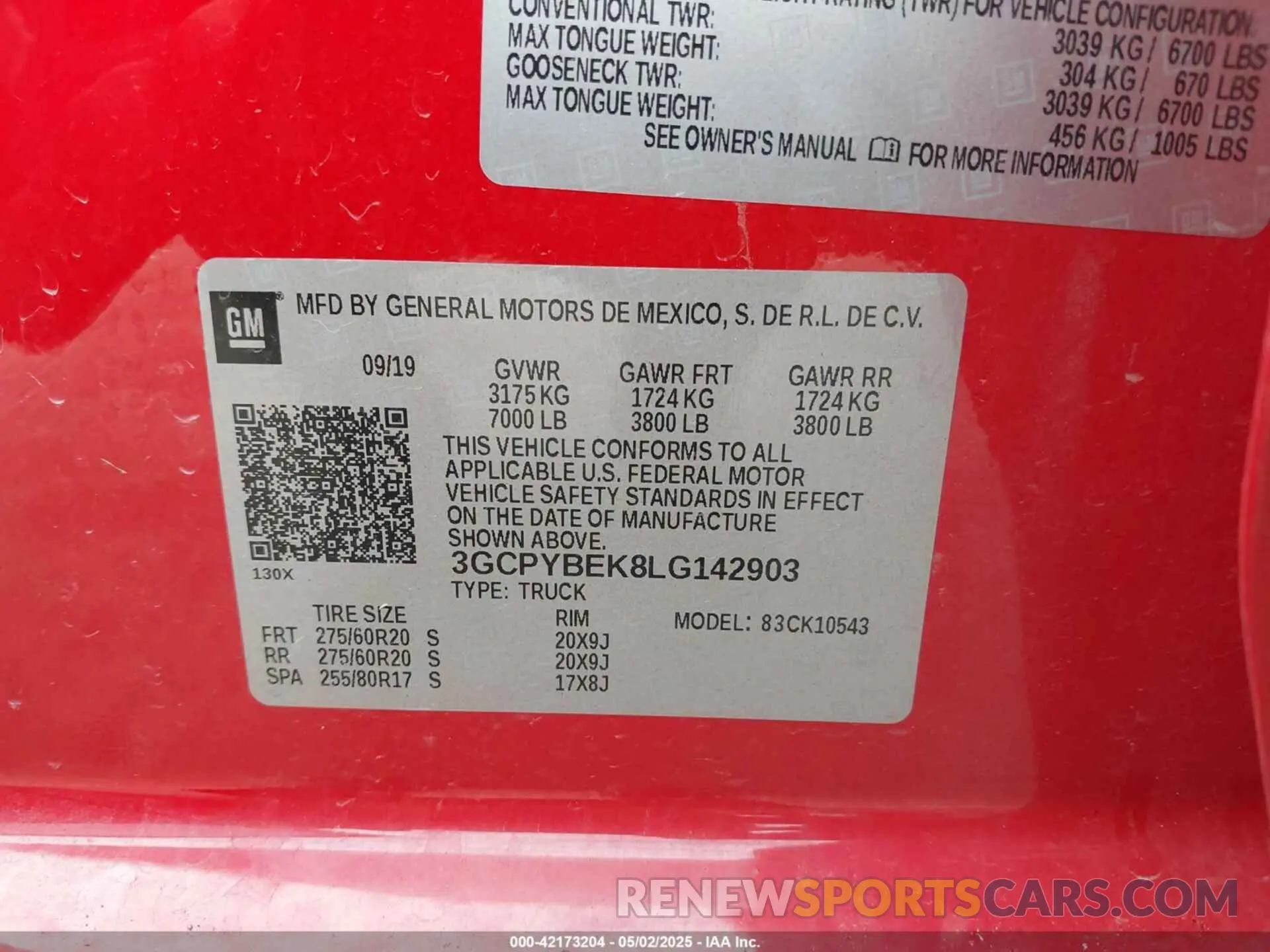 9 Photograph of a damaged car 3GCPYBEK8LG142903 CHEVROLET SILVERADO 1500 2020
