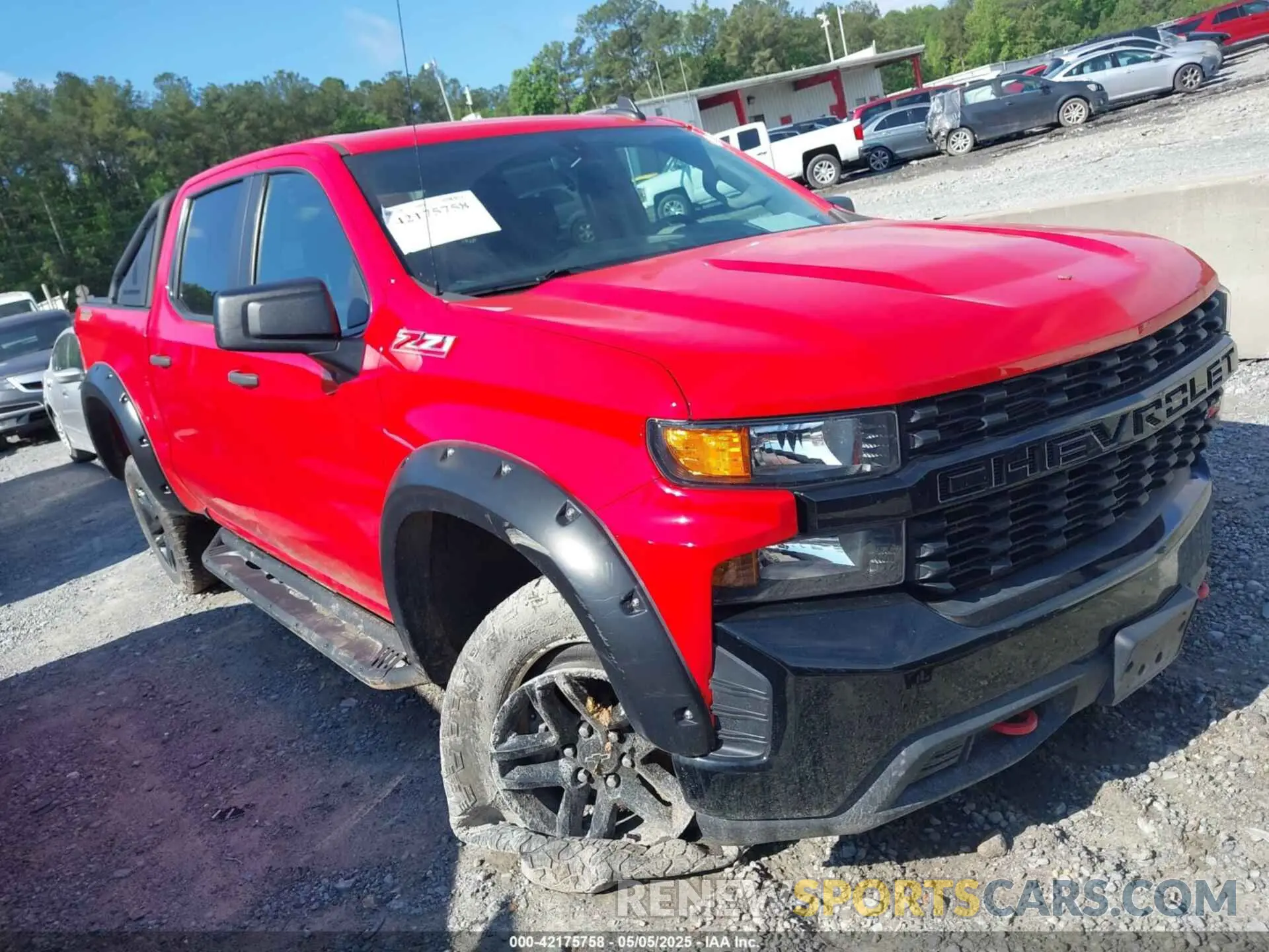 1 Photograph of a damaged car 3GCPYCEF1LG197296 CHEVROLET SILVERADO 1500 2020