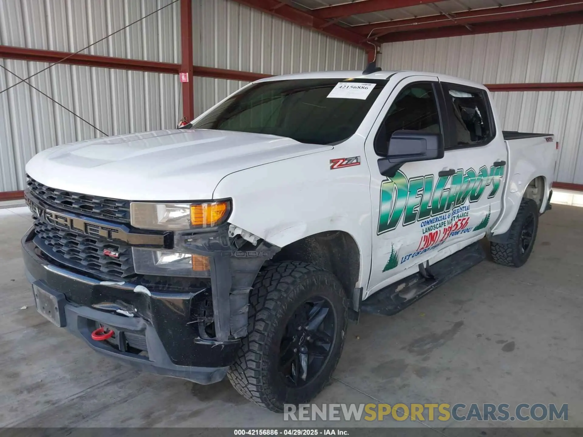 2 Photograph of a damaged car 3GCPYCEF4LG229741 CHEVROLET SILVERADO 1500 2020