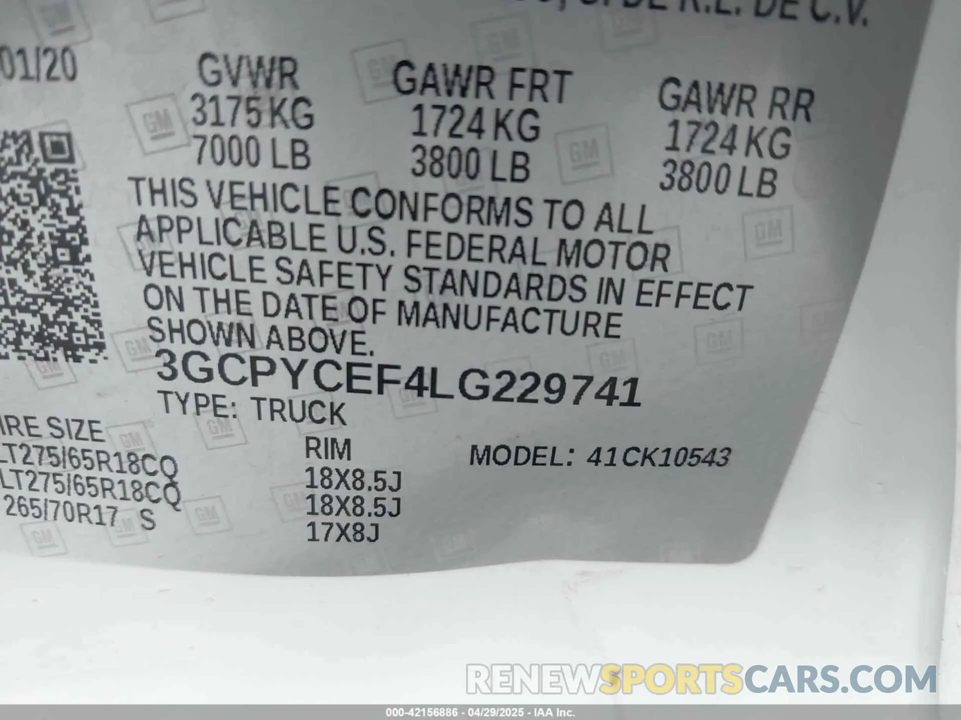 9 Photograph of a damaged car 3GCPYCEF4LG229741 CHEVROLET SILVERADO 1500 2020