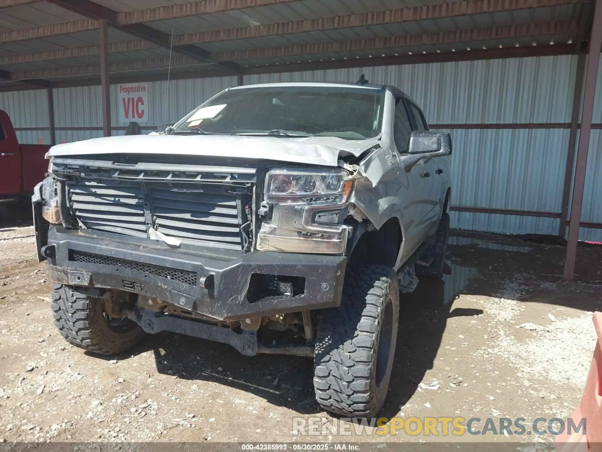 2 Photograph of a damaged car 3GCPYFED1LG279030 CHEVROLET SILVERADO 1500 2020
