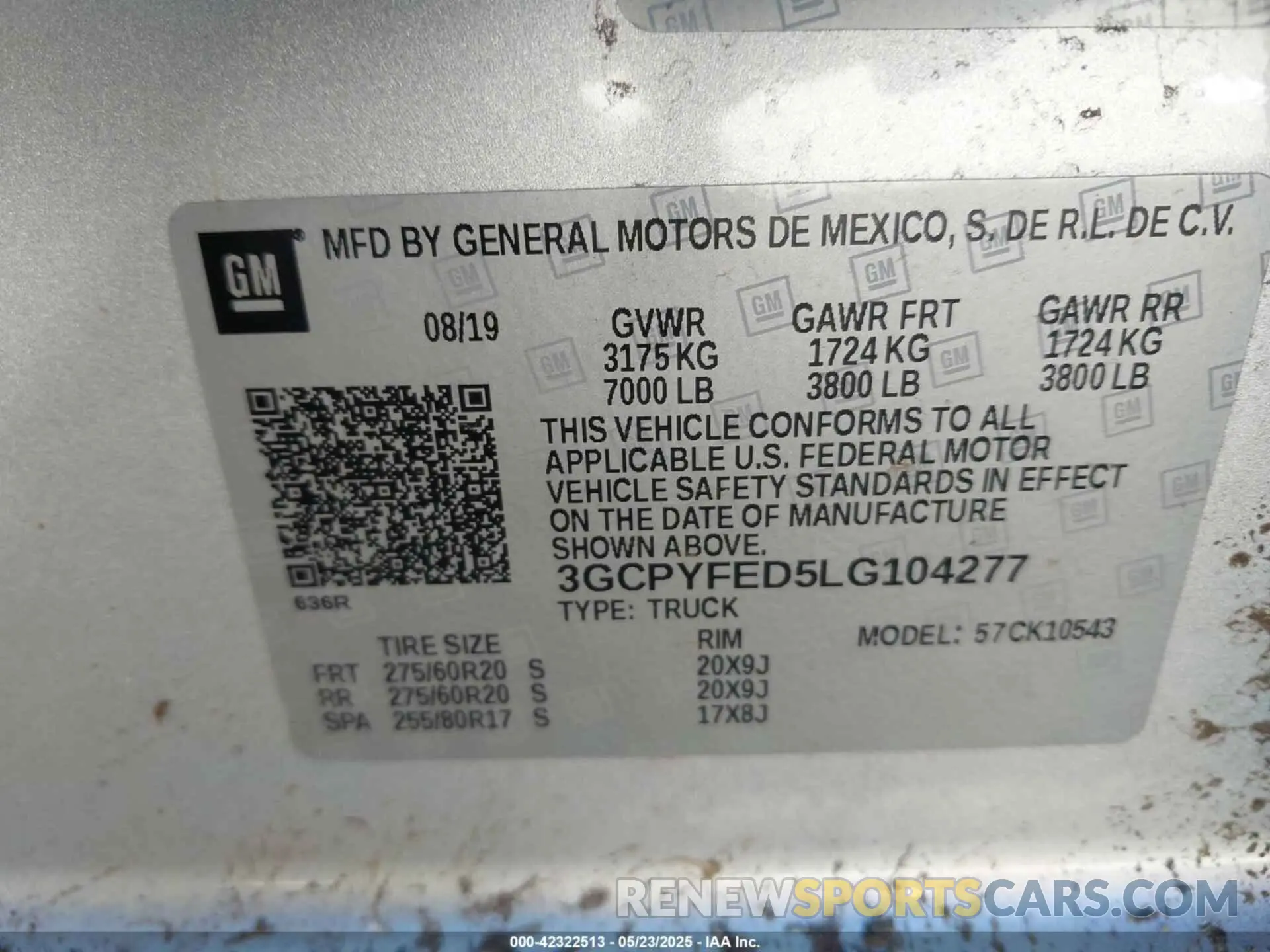 9 Photograph of a damaged car 3GCPYFED5LG104277 CHEVROLET SILVERADO 1500 2020