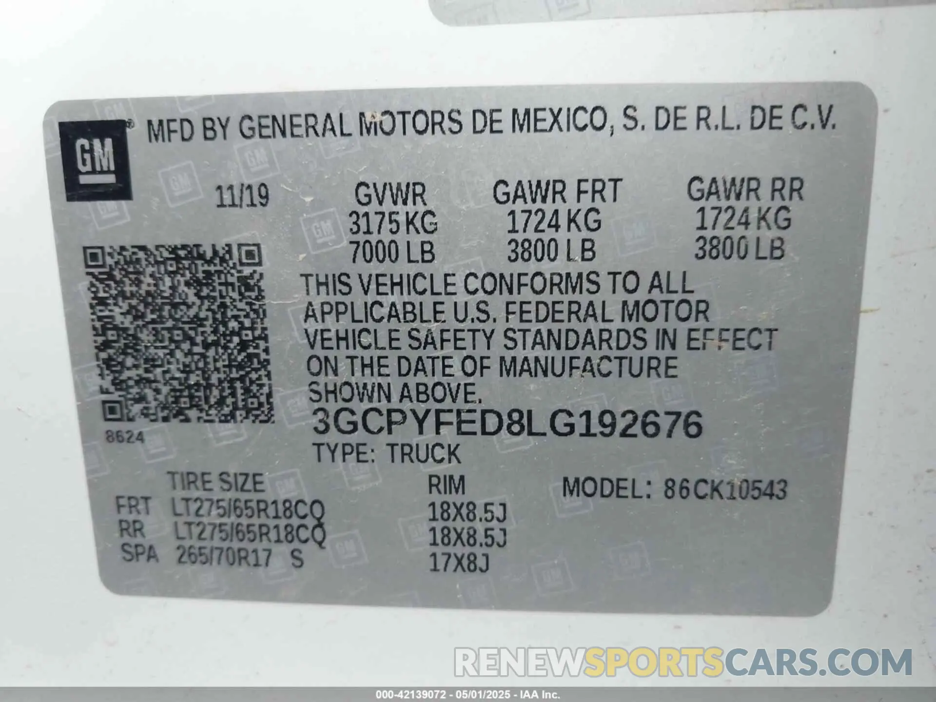 9 Photograph of a damaged car 3GCPYFED8LG192676 CHEVROLET SILVERADO 1500 2020
