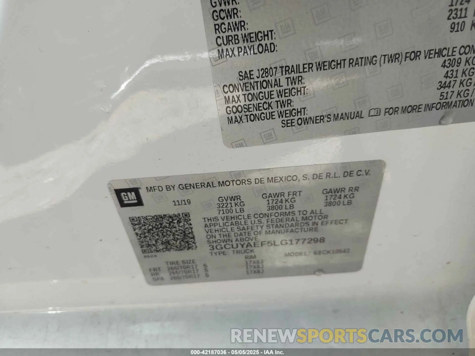 9 Photograph of a damaged car 3GCUYAEF5LG177298 CHEVROLET SILVERADO 1500 2020