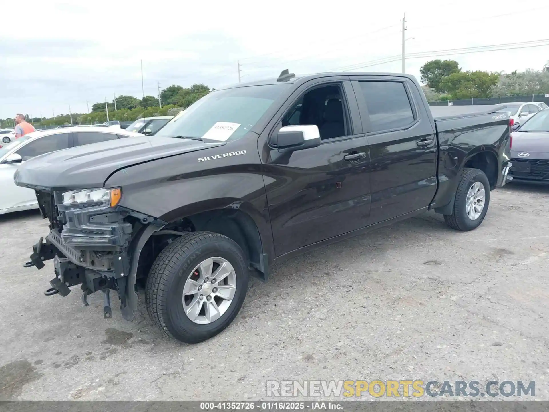 2 Photograph of a damaged car 3GCUYDED7LG296485 CHEVROLET SILVERADO 1500 2020