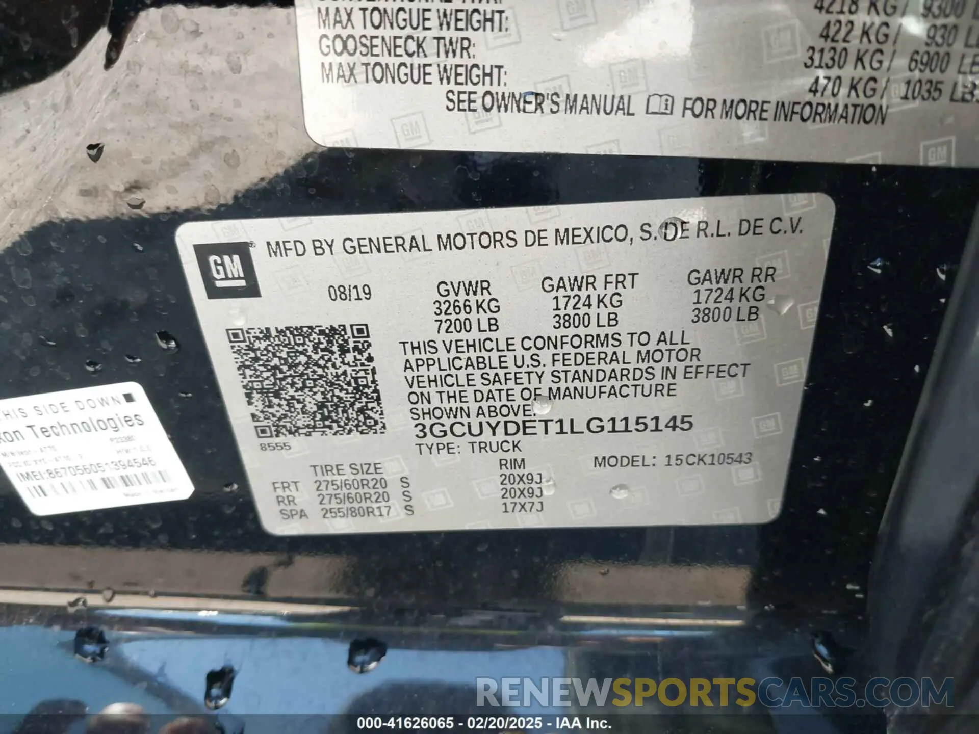 9 Photograph of a damaged car 3GCUYDET1LG115145 CHEVROLET SILVERADO 1500 2020