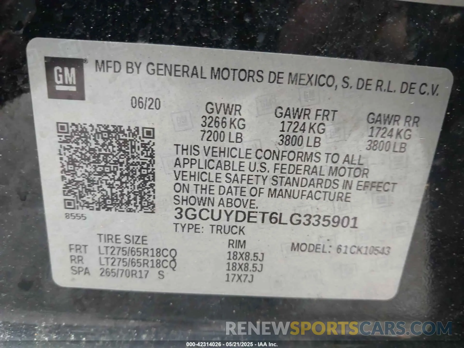 9 Photograph of a damaged car 3GCUYDET6LG335901 CHEVROLET SILVERADO 1500 2020
