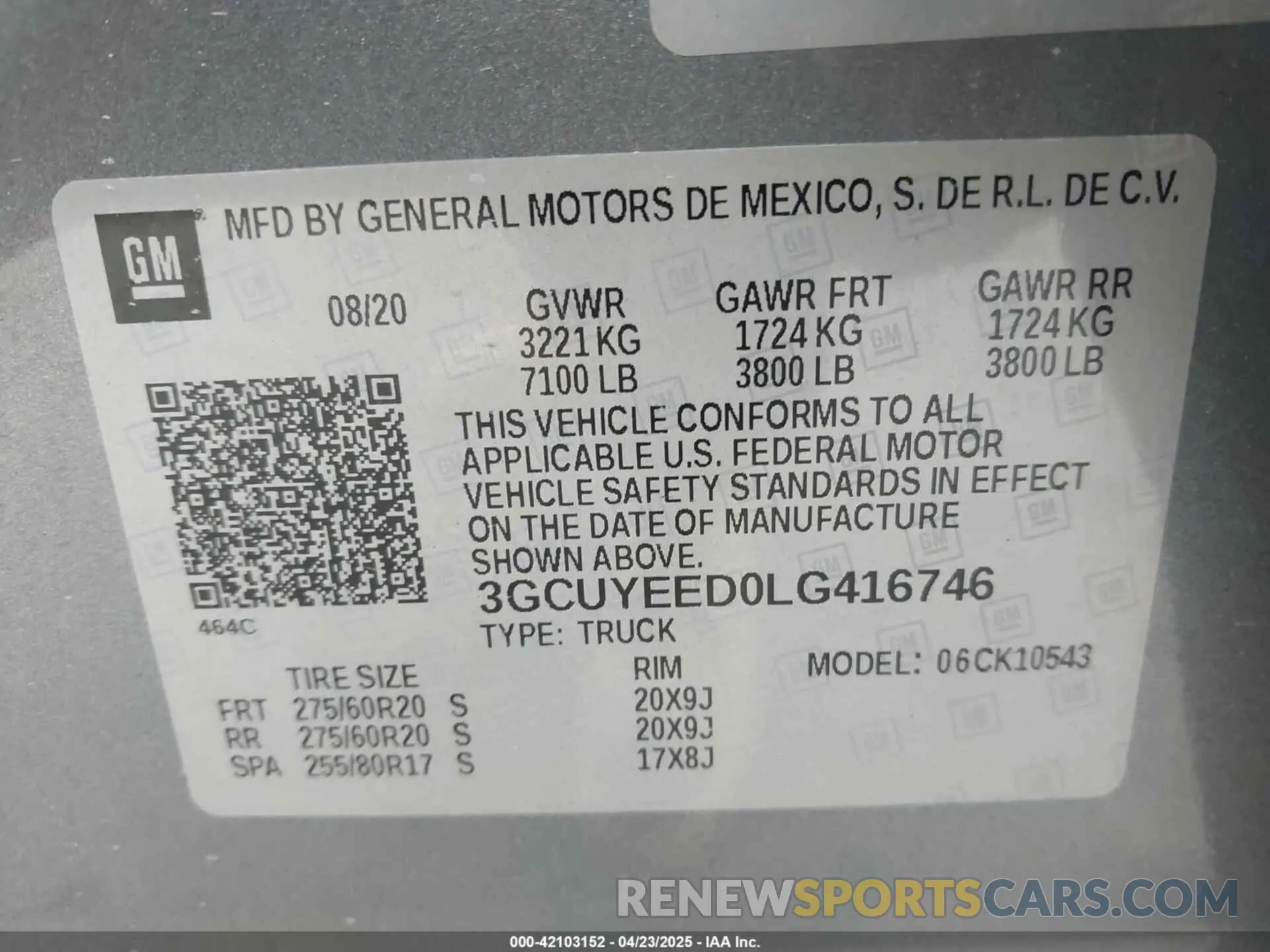 9 Photograph of a damaged car 3GCUYEED0LG416746 CHEVROLET SILVERADO 1500 2020