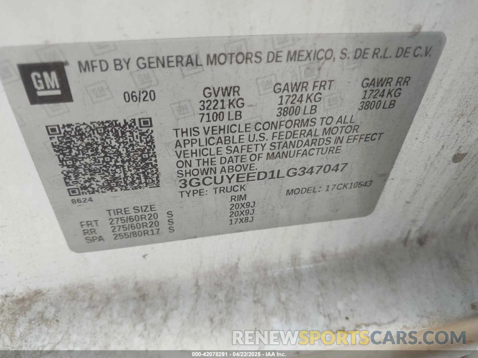 9 Photograph of a damaged car 3GCUYEED1LG347047 CHEVROLET SILVERADO 1500 2020